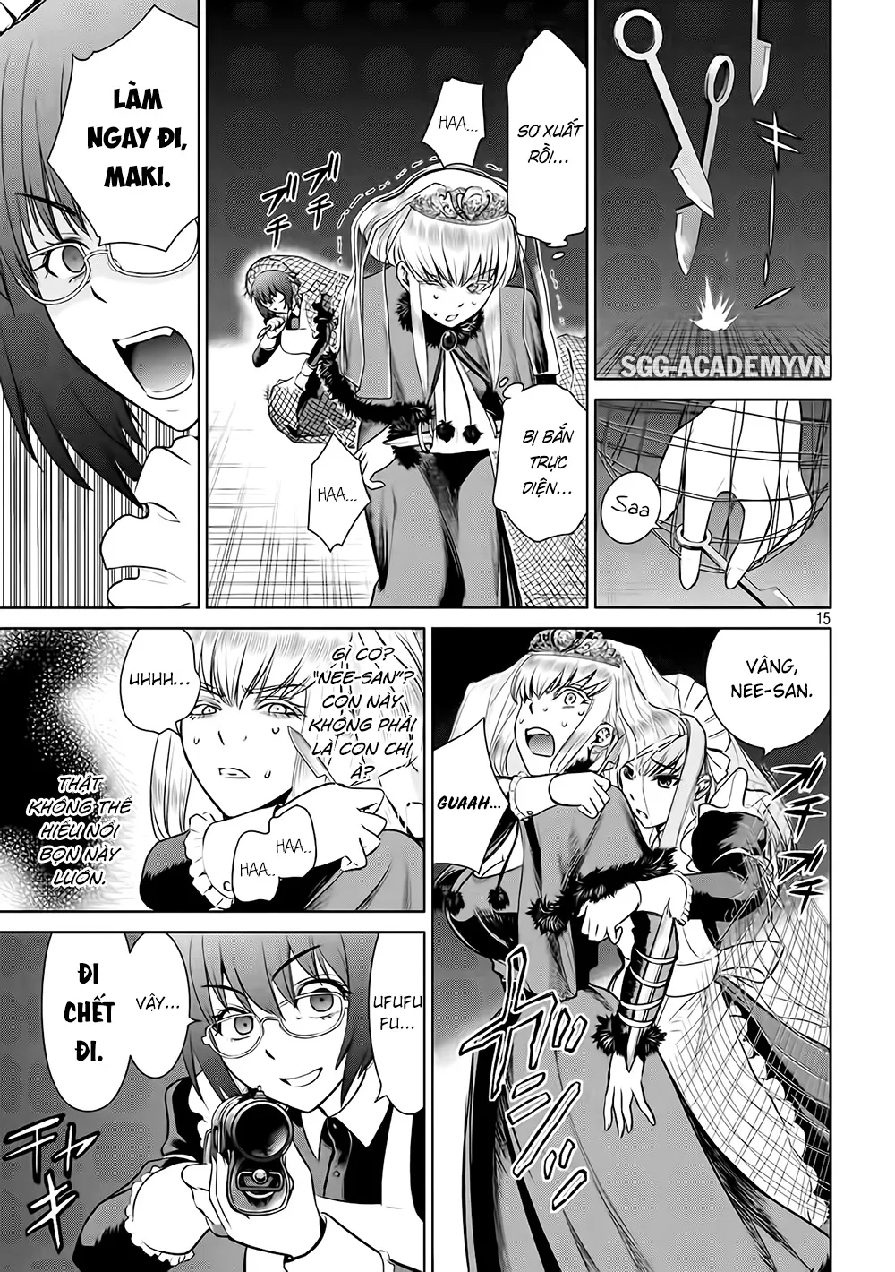 HentaiVN.net - Ảnh 18 - Satanophany - Chap 23: Cò súng nhắm đến của chị em sát thủ Doujima