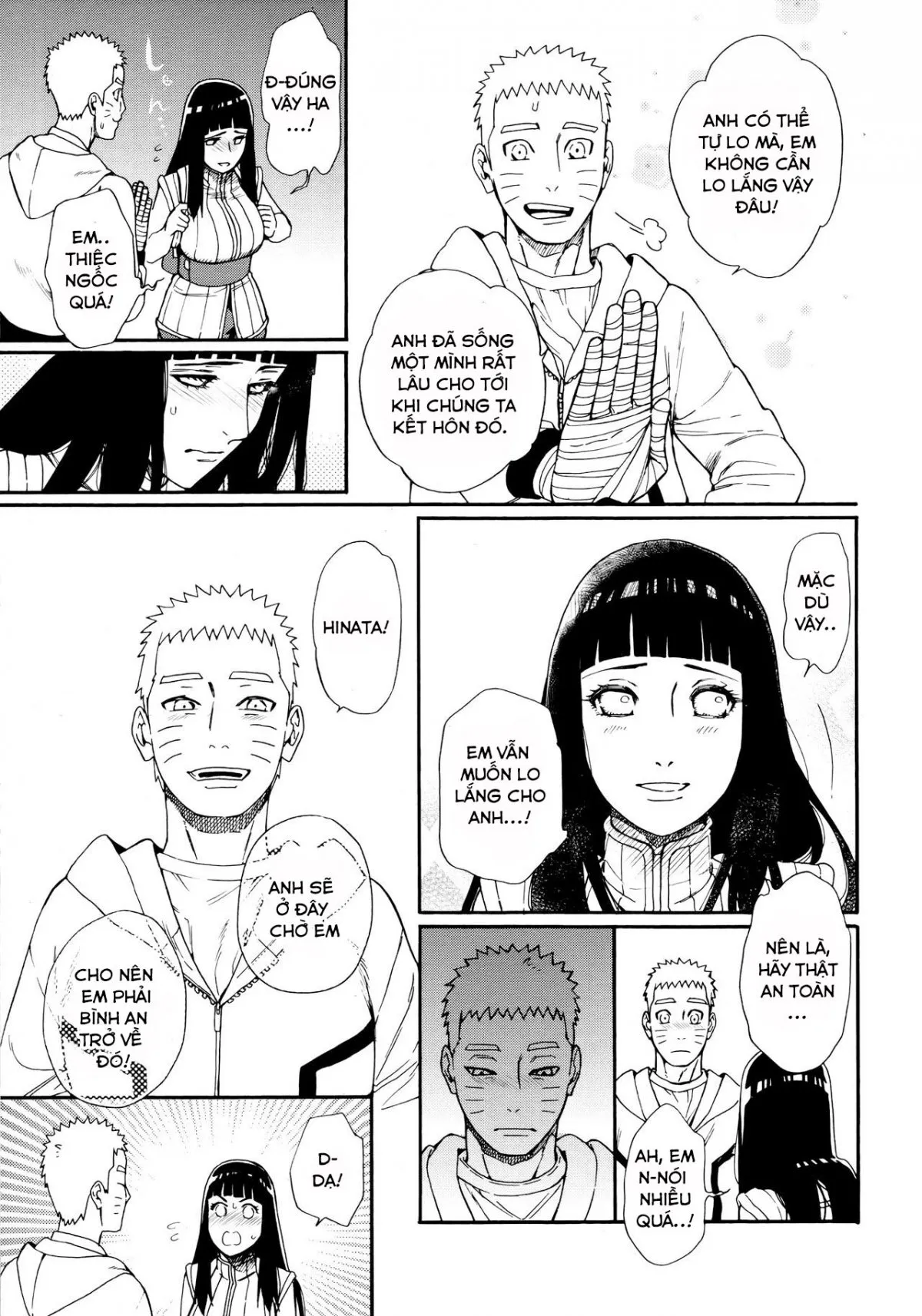 HentaiVN.net - Ảnh 5 - Đừng cố gồng mình nữa, hãy ôm em đi!(Naruto) [Tsuyo Gari, Dakishimete (Naruto)] - Oneshot