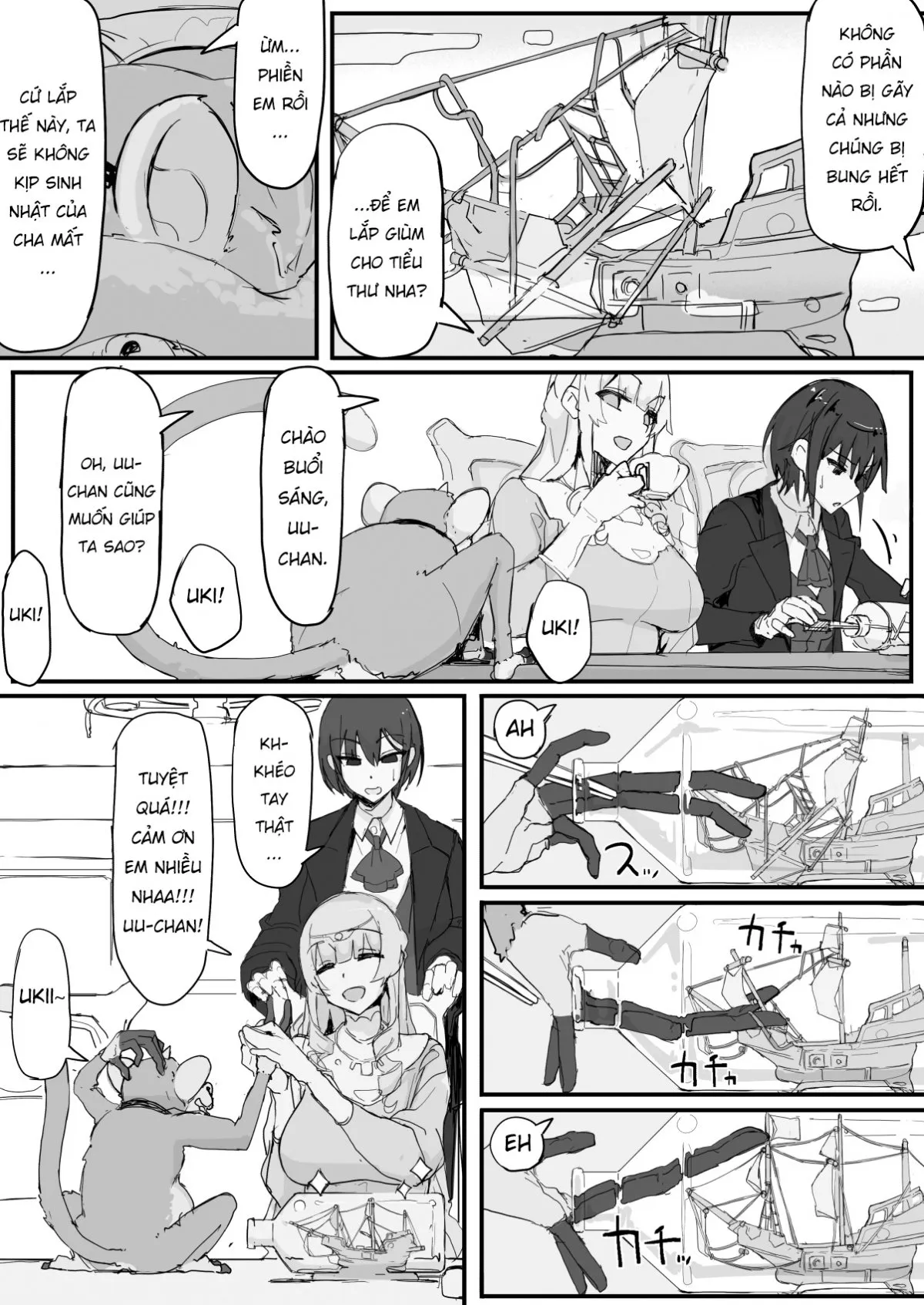 HentaiVN.net - Ảnh 3 - Tiểu thư và con khỉ may mắn. [Ojousama to Nemuri Saru] - Chap 5