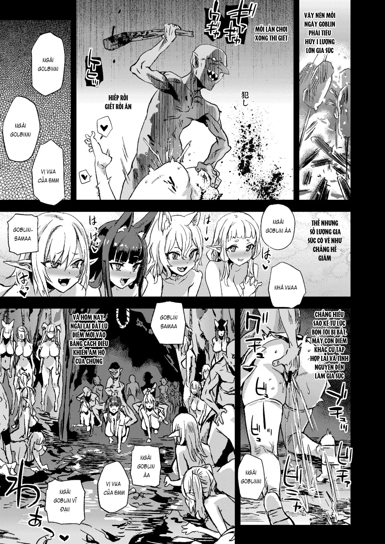 HentaiVN.net - Ảnh 23 - Succubus Joou vs Zako Goblin [サキュバス女王vs雑魚ゴブリン] - Chap 2