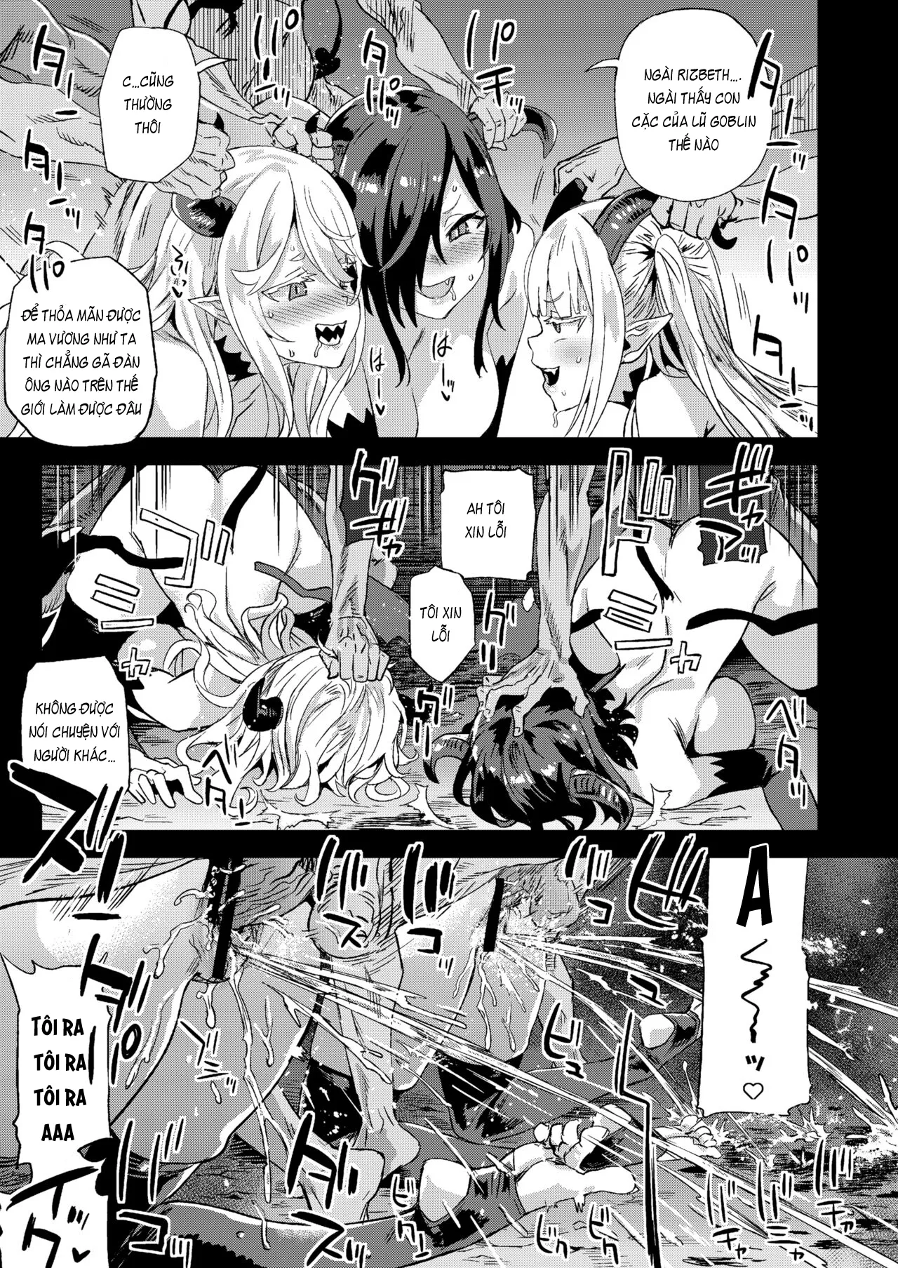 HentaiVN.net - Ảnh 5 - Succubus Joou vs Zako Goblin [サキュバス女王vs雑魚ゴブリン] - Chap 2