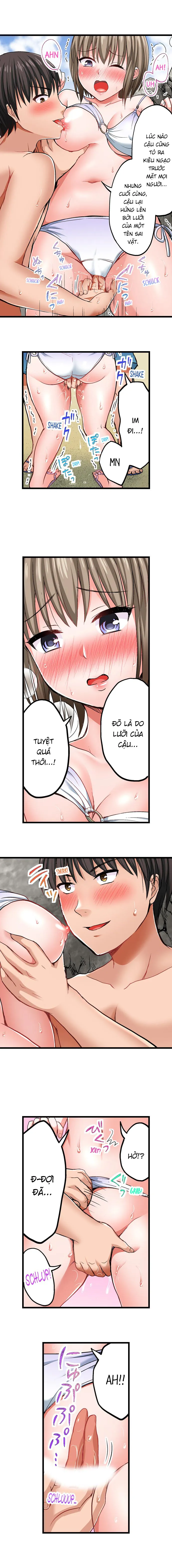 HentaiVN.net - Ảnh 7 - Trả thù kẻ bắt nạt bằng cách lếu lều [Bullied Boy’s Tongue Revenge] - Chapter 11: Lếu lều ở bãi biển
