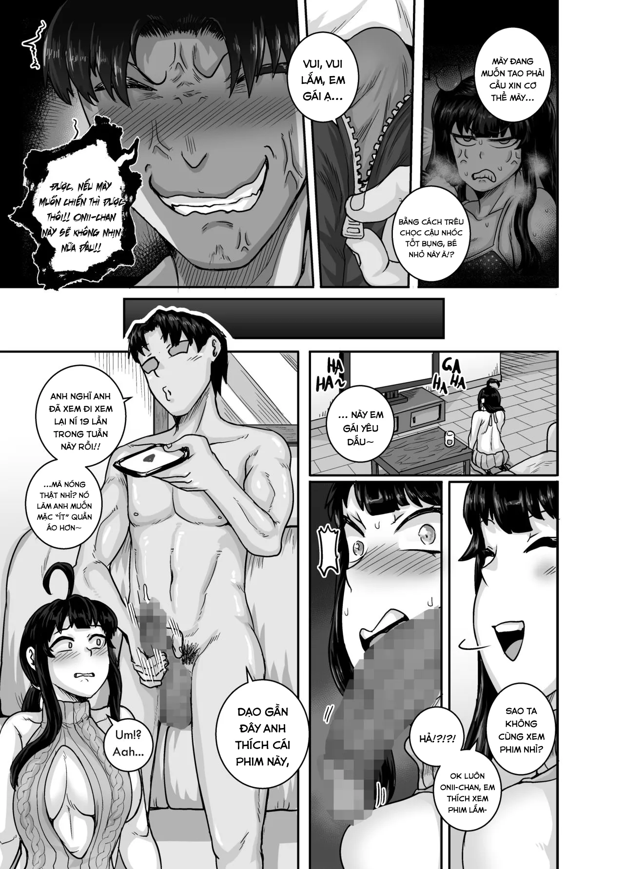 HentaiVN.net - Ảnh 9 - Dạy Dỗ Con Em Láo Lòn Bằng Con Cá Chà Bặc - Vol 2 [Annoying (Step) Sister Needs to be Scolded!! Two~ ; Mukatsuku Imouto wa Chanto Shikaranakucha!! 2] - Chap 3 - Cãi nhau và đình chiến