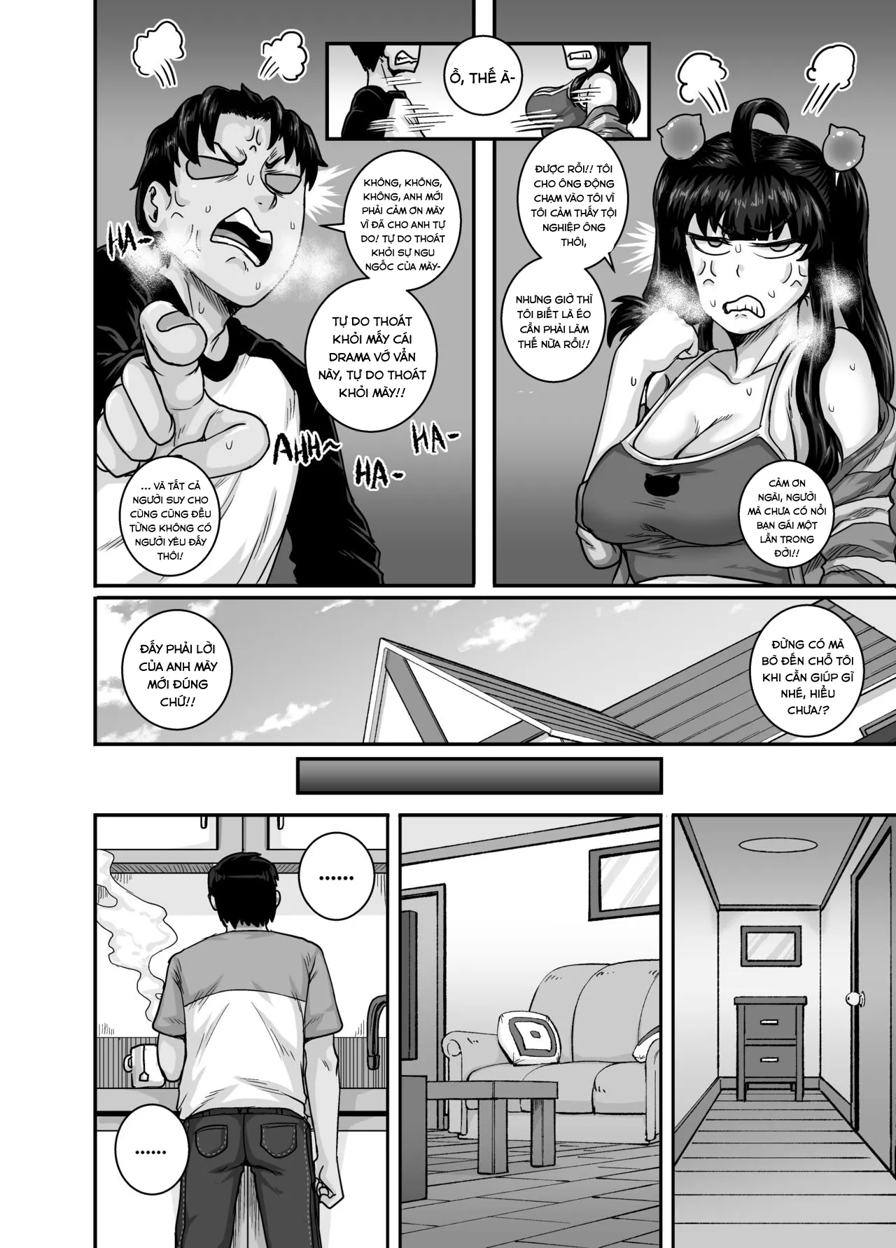 HentaiVN.net - Ảnh 4 - Dạy Dỗ Con Em Láo Lòn Bằng Con Cá Chà Bặc - Vol 2 [Annoying (Step) Sister Needs to be Scolded!! Two~ ; Mukatsuku Imouto wa Chanto Shikaranakucha!! 2] - Chap 3 - Cãi nhau và đình chiến