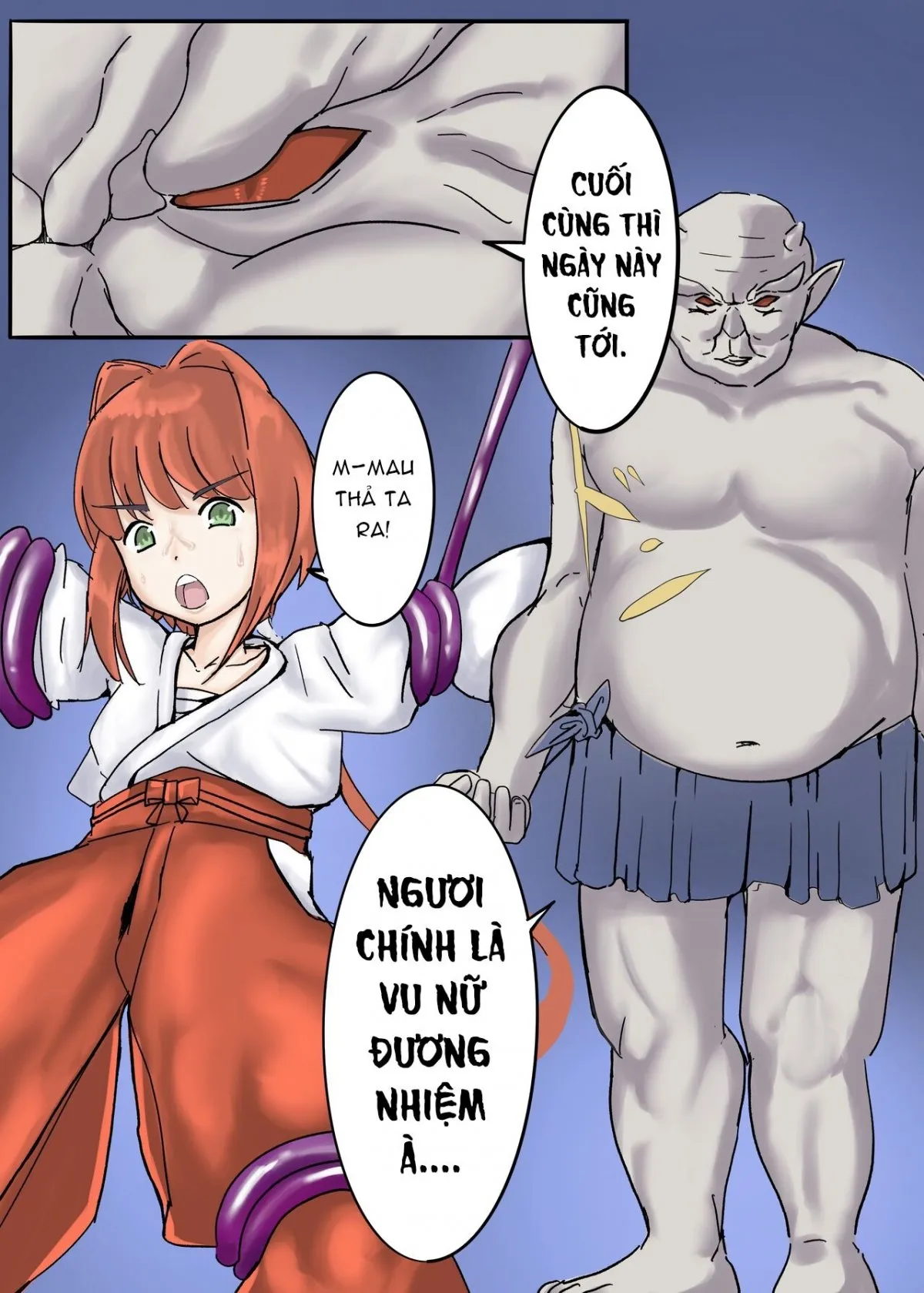 HentaiVN.net - Ảnh 8 - Vu nữ của quỷ. [Oni Miko] - Chap 1