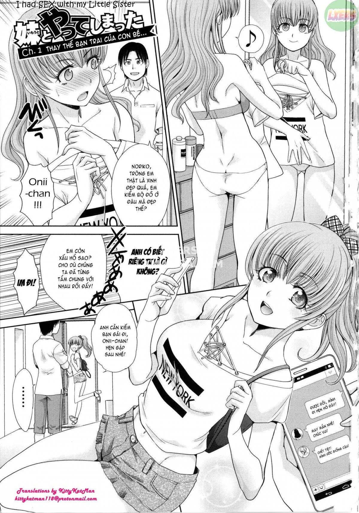 HentaiVN.net - Ảnh 4 - Imouto to Yatte Shimattashi, Imouto no Tomodachi to mo Yatte Shimatta - Chap 1