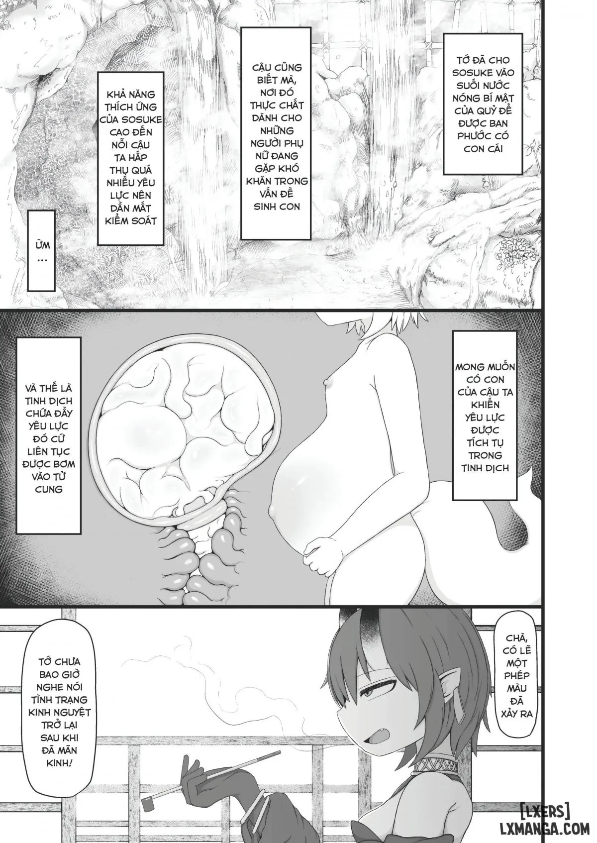 HentaiVN.net - Ảnh 20 - Loli Baba Okaa-san wa Oshi ni Yowai 8 - Oneshot