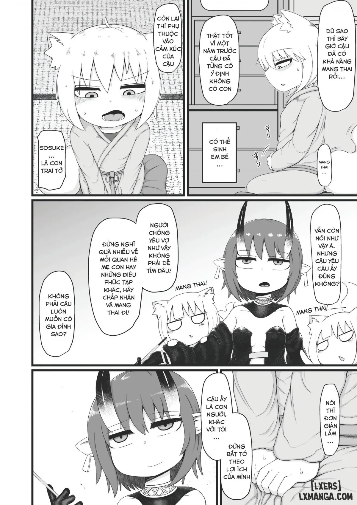 HentaiVN.net - Ảnh 21 - Loli Baba Okaa-san wa Oshi ni Yowai 8 - Oneshot