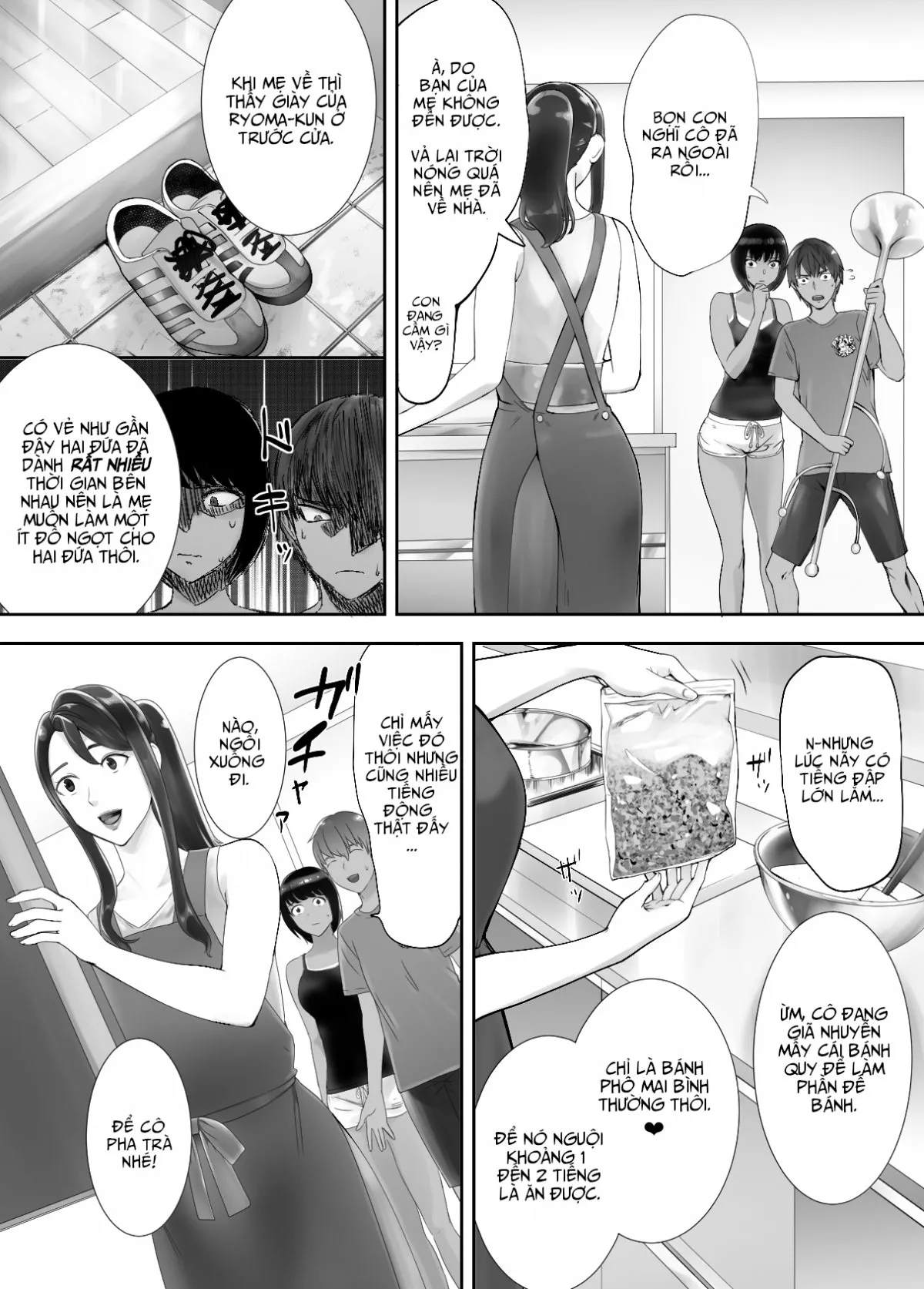 HentaiVN.net - Ảnh 53 - Bạn Thuở Nhỏ Đang Làm Với Mẹ Tôi [Osananajimi ga Mama to Yatte Imasu, My Childhood Friend is Doing It with My Mom] - Chap 6