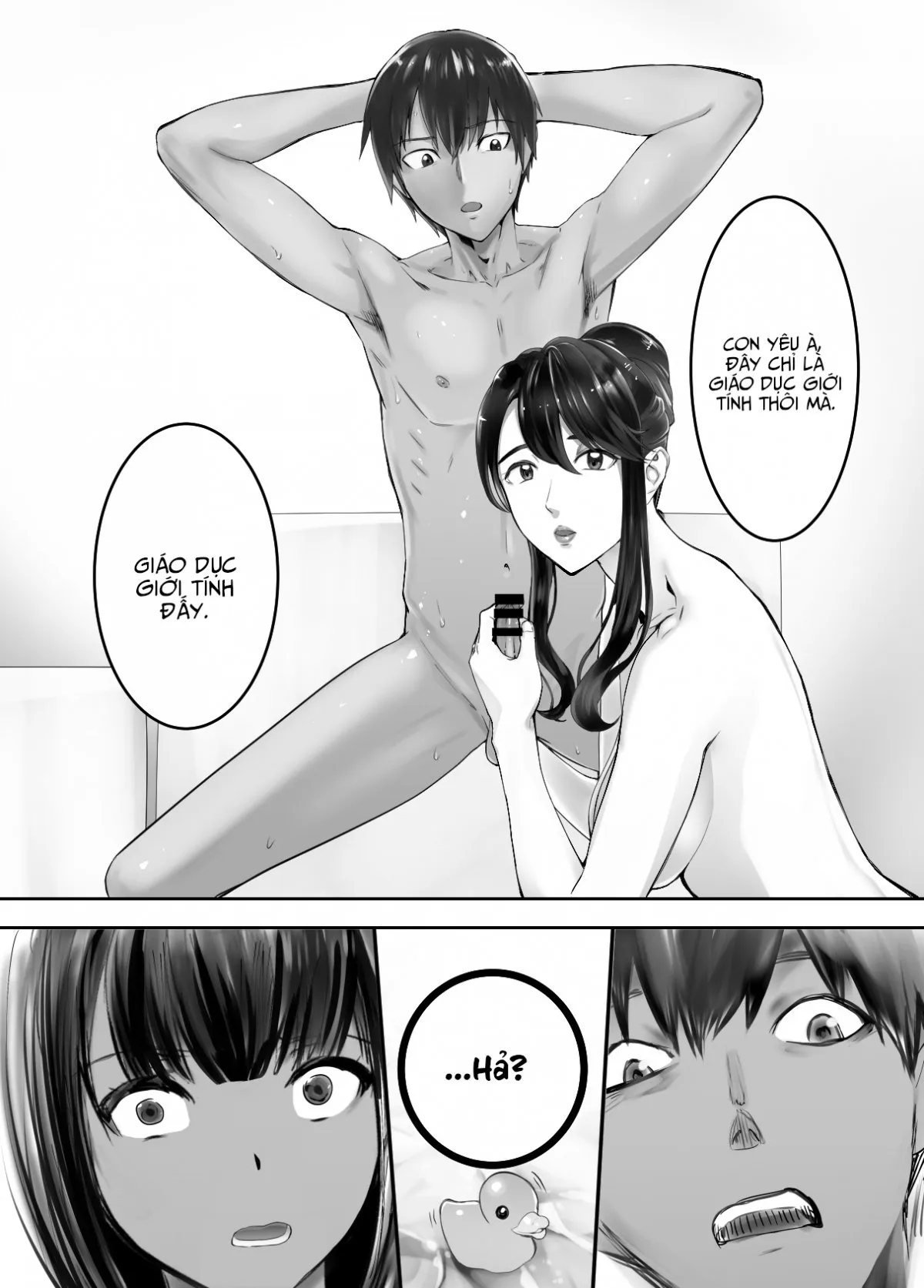 HentaiVN.net - Ảnh 5 - Bạn Thuở Nhỏ Đang Làm Với Mẹ Tôi [Osananajimi ga Mama to Yatte Imasu, My Childhood Friend is Doing It with My Mom] - Chap 7
