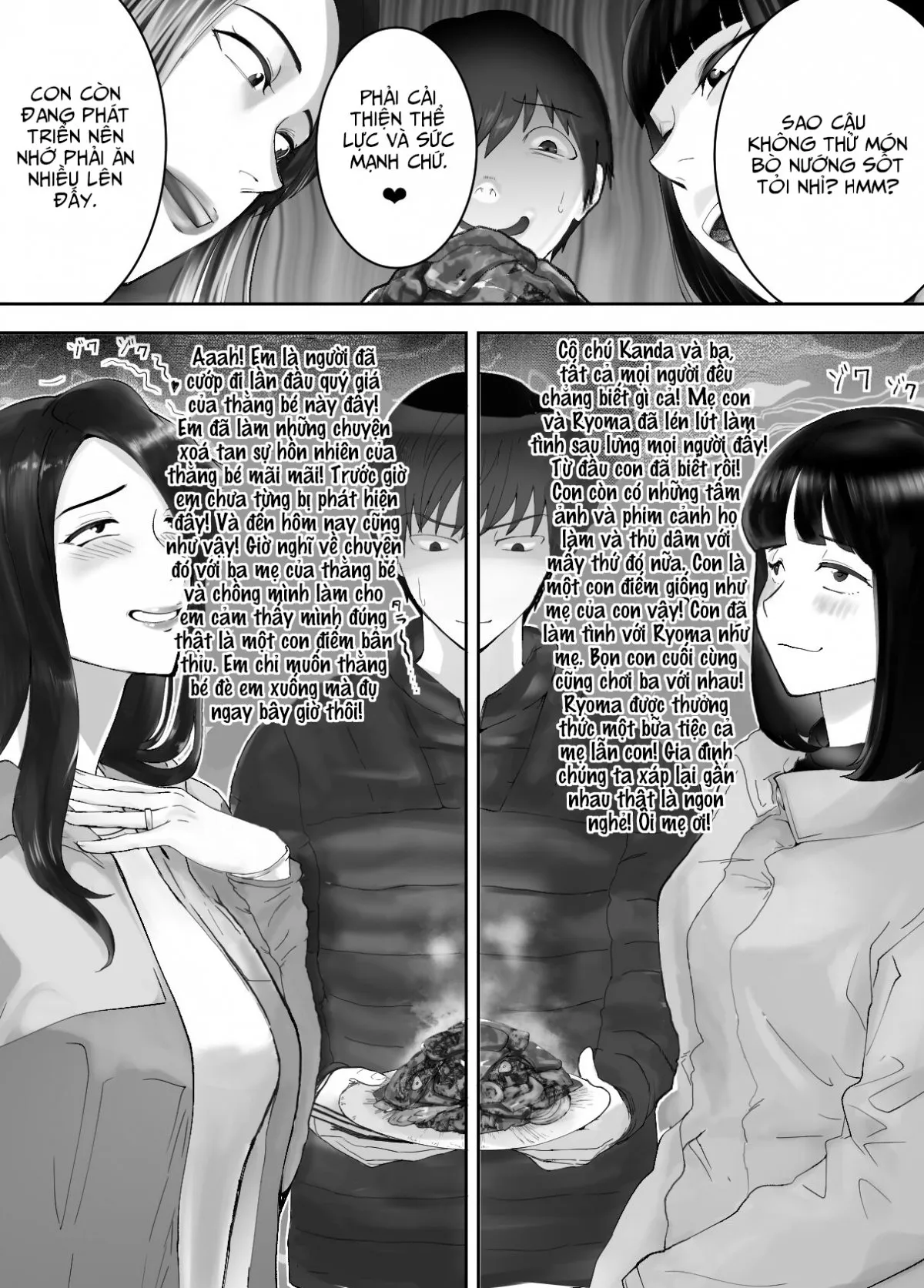 HentaiVN.net - Ảnh 67 - Bạn Thuở Nhỏ Đang Làm Với Mẹ Tôi [Osananajimi ga Mama to Yatte Imasu, My Childhood Friend is Doing It with My Mom] - Chap 8
