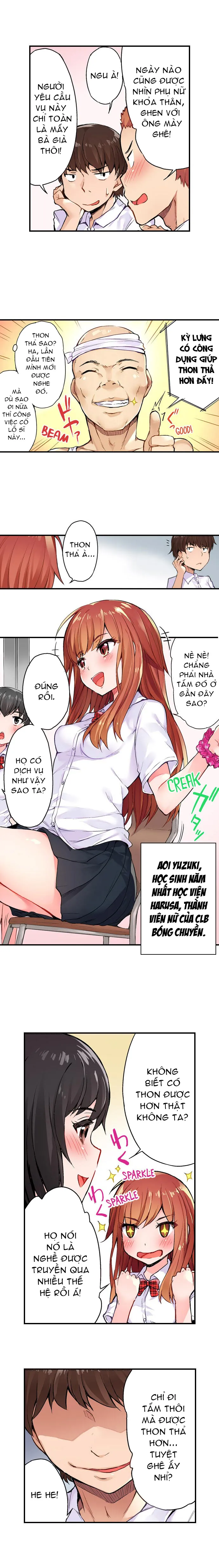 HentaiVN.net - Ảnh 3 - Traditional Job of Washing Girls' Body [Araiya-san!: Ore to Aitsu ga Onnayu de!?; Miss Washer!: Her and I in Female Bath!?] - Chap 1.1: Không Che