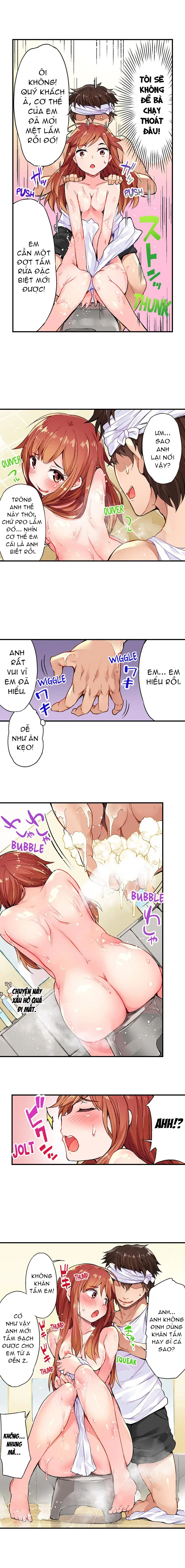 HentaiVN.net - Ảnh 4 - Traditional Job of Washing Girls' Body [Araiya-san!: Ore to Aitsu ga Onnayu de!?; Miss Washer!: Her and I in Female Bath!?] - Chap 2.1: Không Che