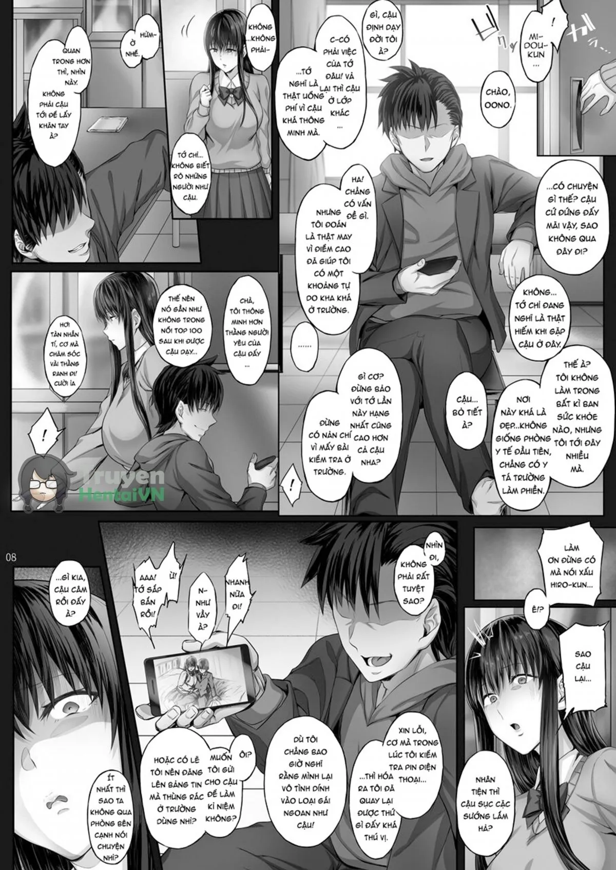 HentaiVN.net - Ảnh 6 - Em người yêu làm những điều mà tôi không biết [Kanojo ga Boku no Shiranai Tokoro de] - Chap 1