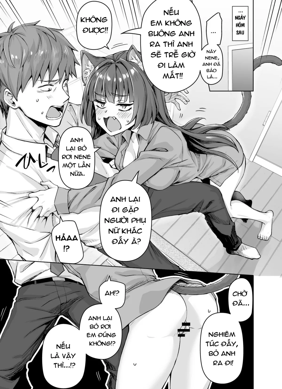 HentaiVN.net - Ảnh 58 - Câu Chuyện Về Nàng Mèo Yandere Của Tôi Vắt Khô Tôi Tới Kiệt Sức [Uchi no Yandere na Kaineko-chan ni Mechakucha ni Shiborarechau Hanashi; うちのヤンデレな飼い猫ちゃんにメチャクチャに搾られちゃう話。] - Oneshot(Tạm thời)