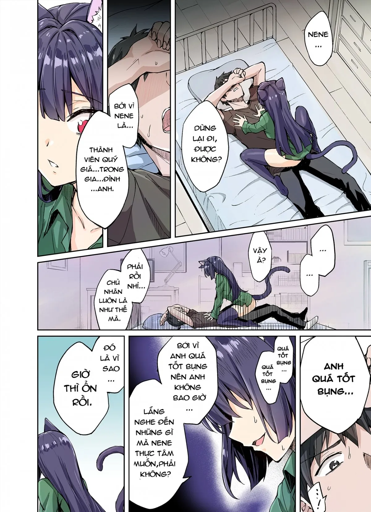 HentaiVN.net - Ảnh 11 - Câu Chuyện Về Nàng Mèo Yandere Của Tôi Vắt Khô Tôi Tới Kiệt Sức [Uchi no Yandere na Kaineko-chan ni Mechakucha ni Shiborarechau Hanashi; うちのヤンデレな飼い猫ちゃんにメチャクチャに搾られちゃう話。] - Full Màu