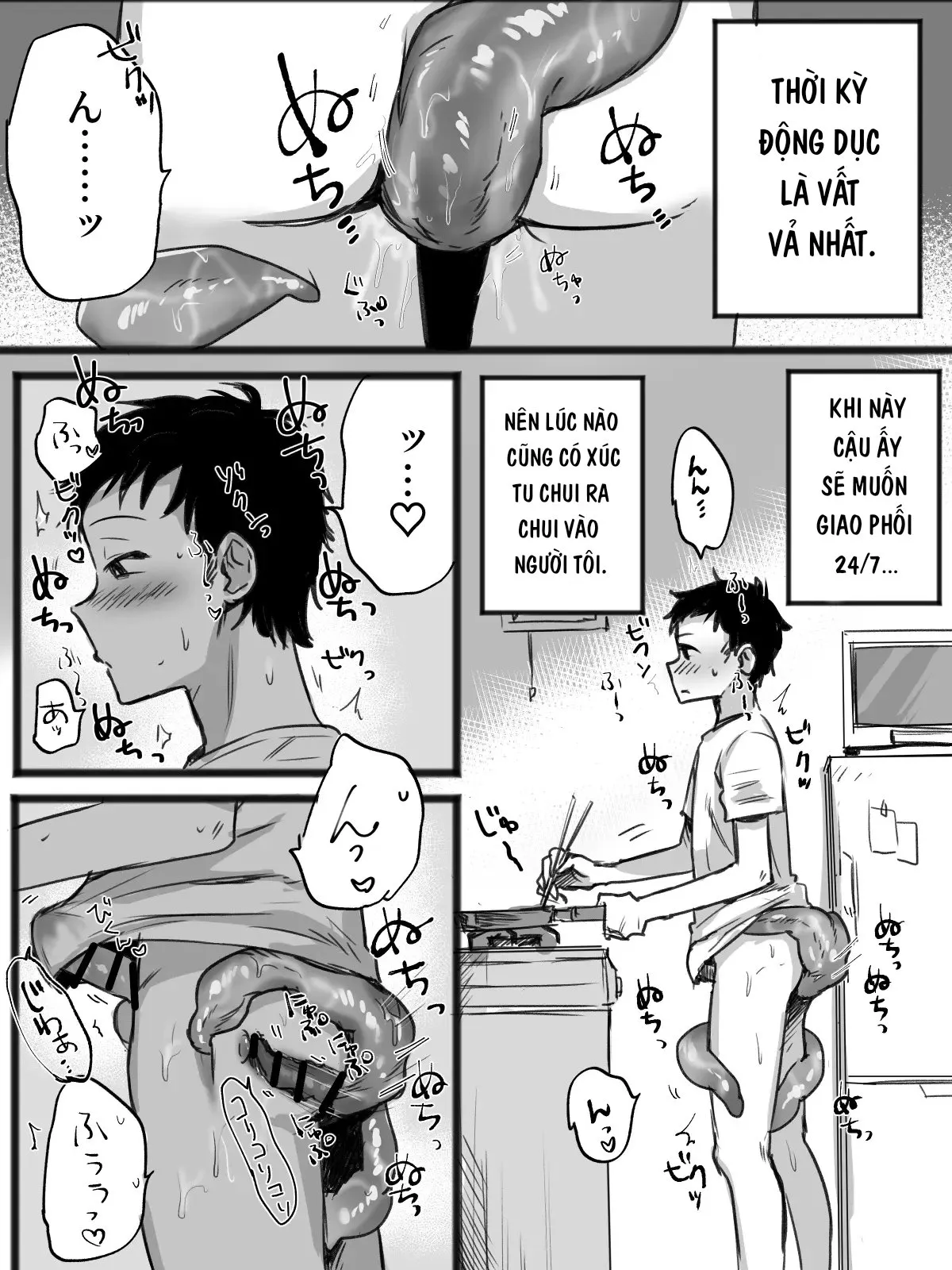 HentaiVN.net - Ảnh 10 - Sống chung với xúc tu [触手とセックスしながら暮らしている俺の日常] - Oneshot
