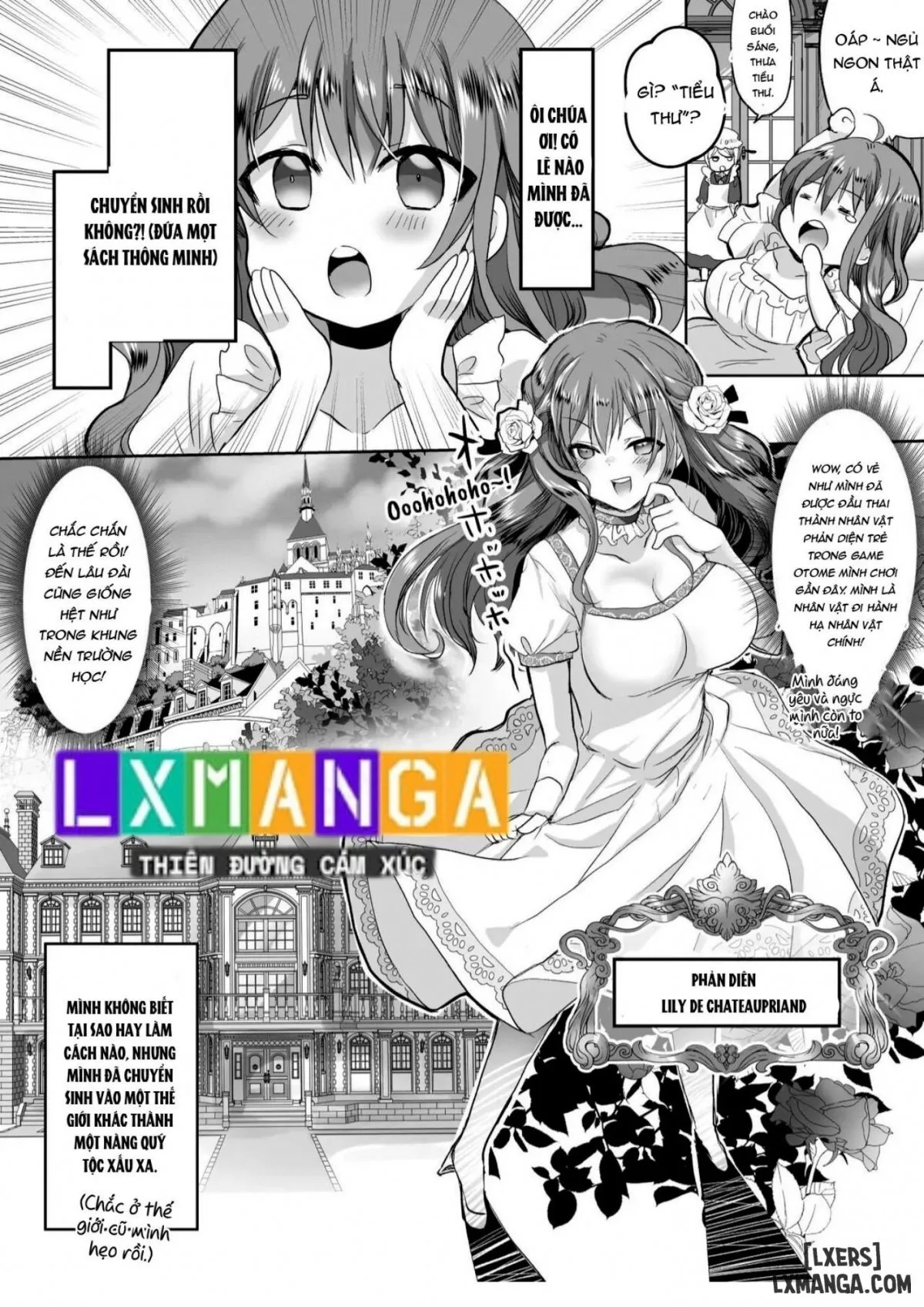 HentaiVN.net - Ảnh 3 - Mob Oshi JK no Akuyaku Reijou Isekai Tensei ~Hisan~ [JK's Tragic Isekai Reincarnation as the Villainess ~But My Precious Side Character!] - Chap 1