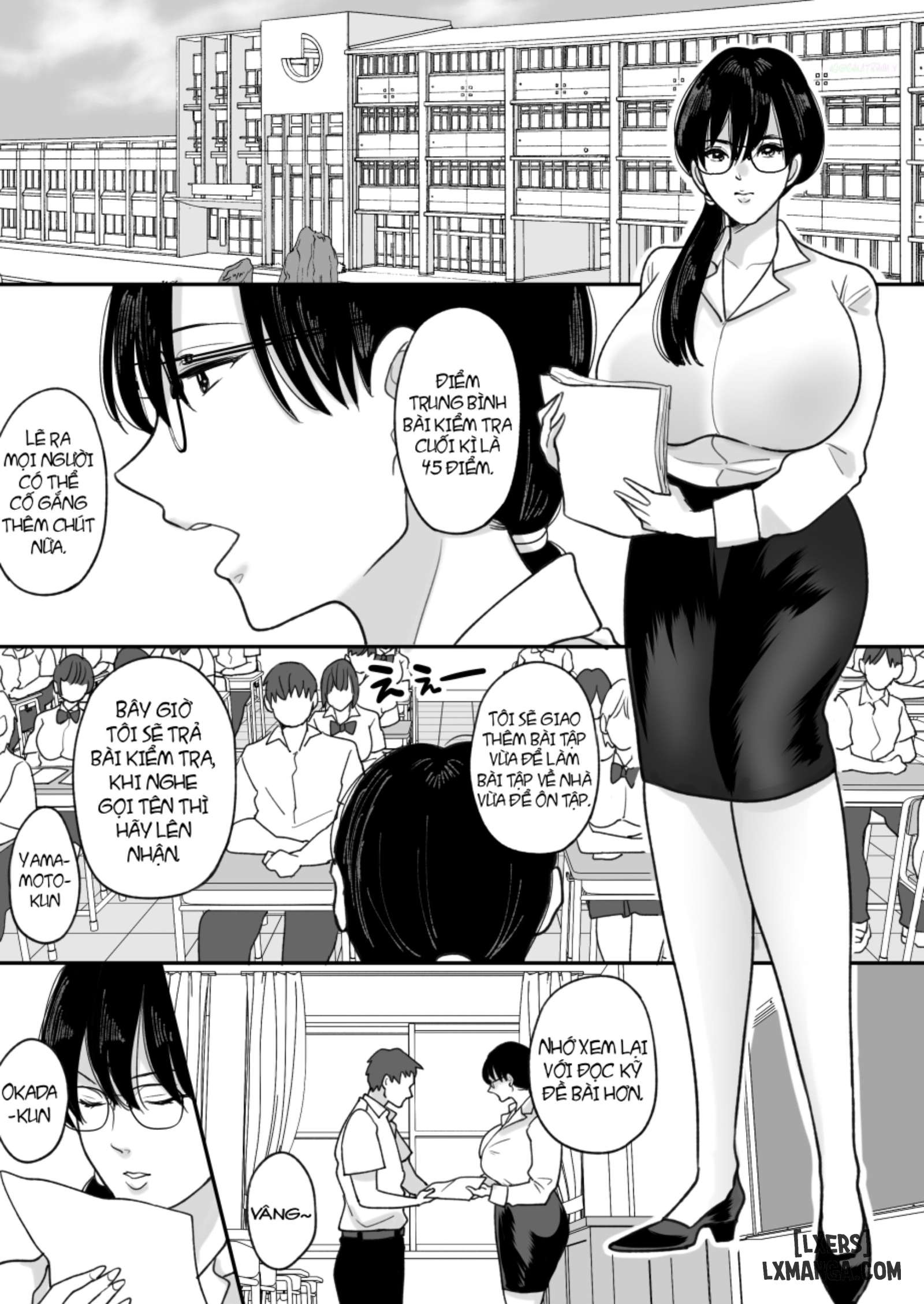 HentaiVN.net - Ảnh 4 - Suugaku Kyoushi no Kaa-san ga Taiiku Kyoushi ni Netorareru - Chap 1