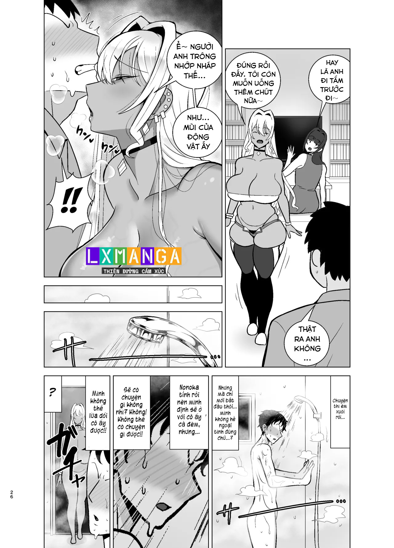 HentaiVN.net - Ảnh 26 - Kanojo no Tomodachi wa Dosukebe Kasshoku Gal - Chap 1