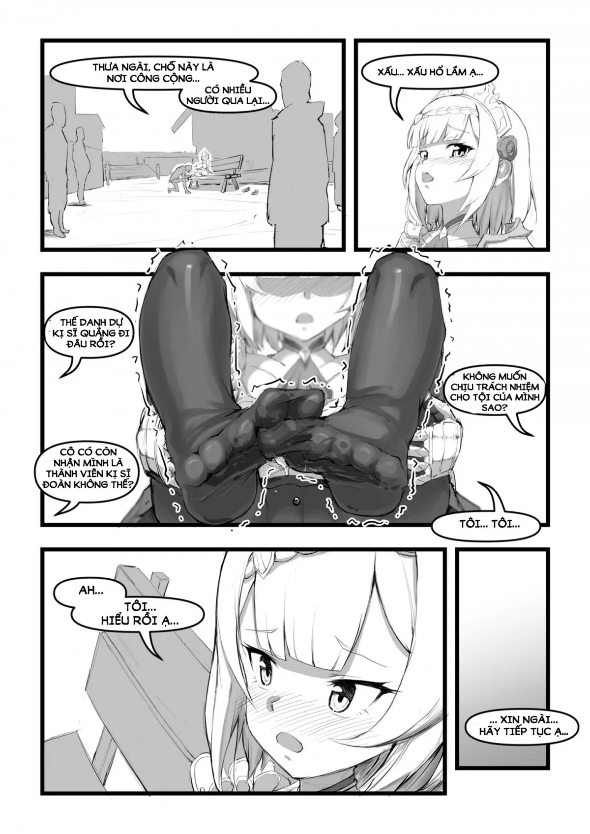 HentaiVN.net - Ảnh 10 - Noelle không biết cách từ chối! [Noelle-chan wa Kotowarenai, 诺艾尔小姐无法拒绝!!, Miss Noelle can't refuse!!] - Một bắn nhưng truyện bắn nhiều.