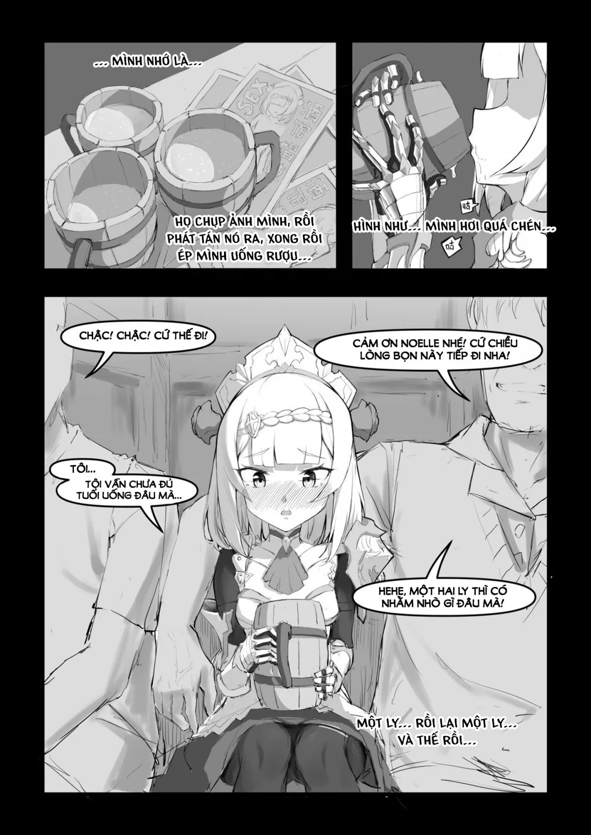 HentaiVN.net - Ảnh 20 - Noelle không biết cách từ chối! [Noelle-chan wa Kotowarenai, 诺艾尔小姐无法拒绝!!, Miss Noelle can't refuse!!] - Một bắn nhưng truyện bắn nhiều.