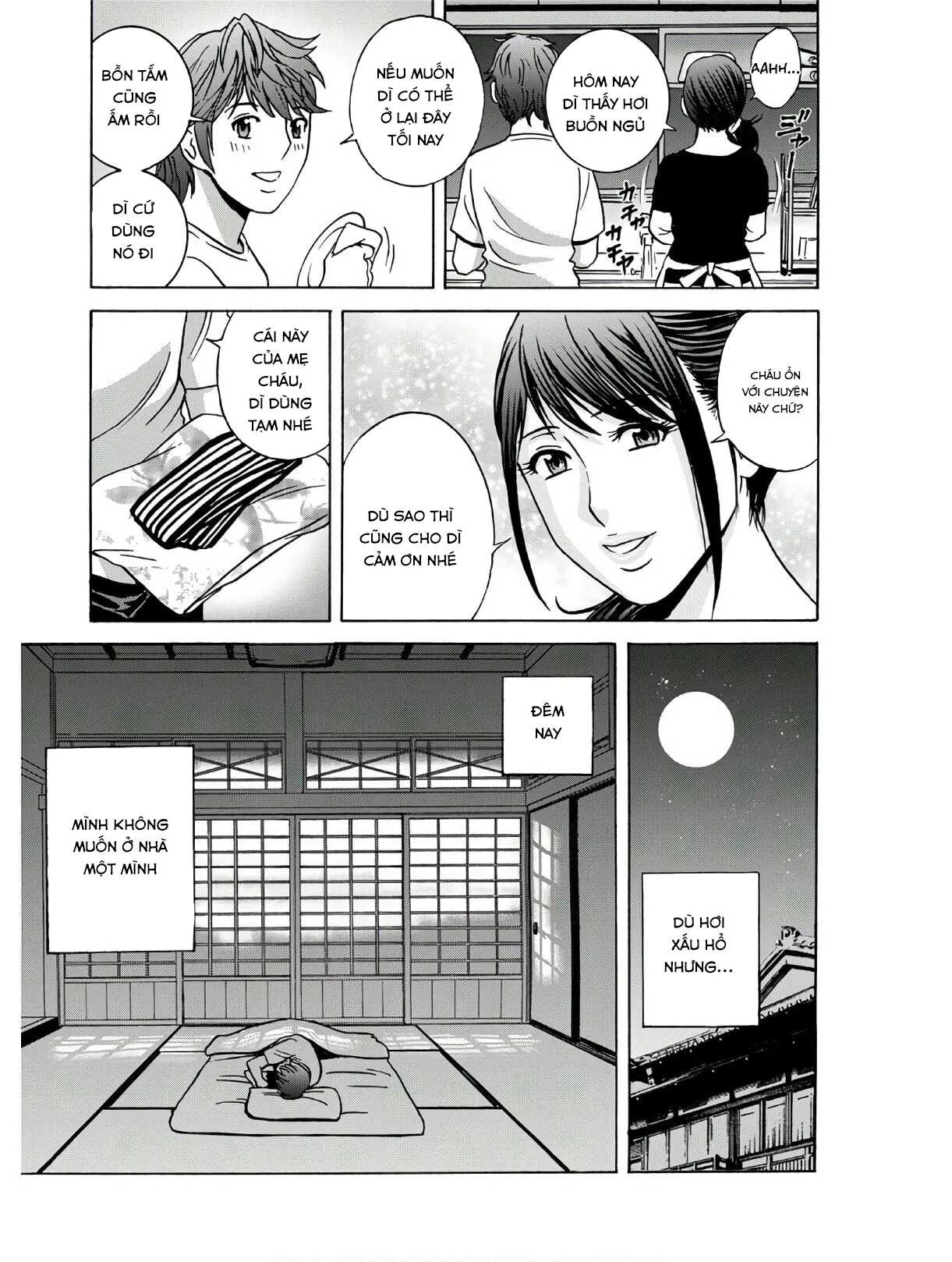 HentaiVN.net - Ảnh 12 - Yarashii oba-san [Kind Lady, Dirty Lady] - Chap 1