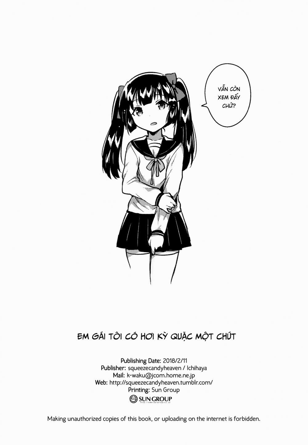 HentaiVN.net - Ảnh 29 - Em Gái Tôi Có Hơi Kỳ Quặc Một Chút [Imouto wa Chotto Atama ga Okashii; My Little Sister Is a Little Weird; 妹はちょっと頭がおかしい] - Oneshot