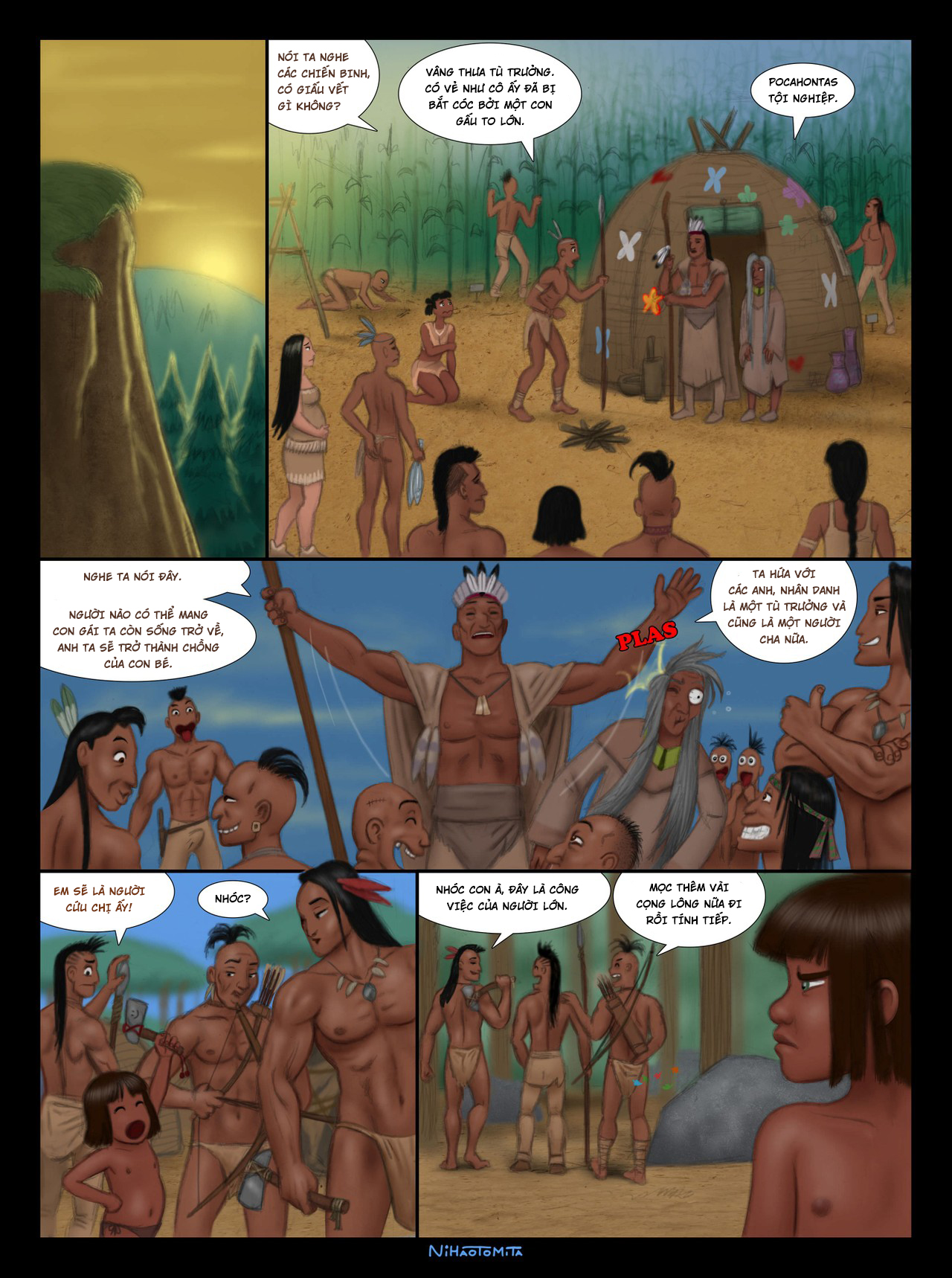 HentaiVN.net - Ảnh 4 - Thiên nhiên lên tiếng (Pocahontas) [Nature’s Things (Pocahontas)] - Oneshot