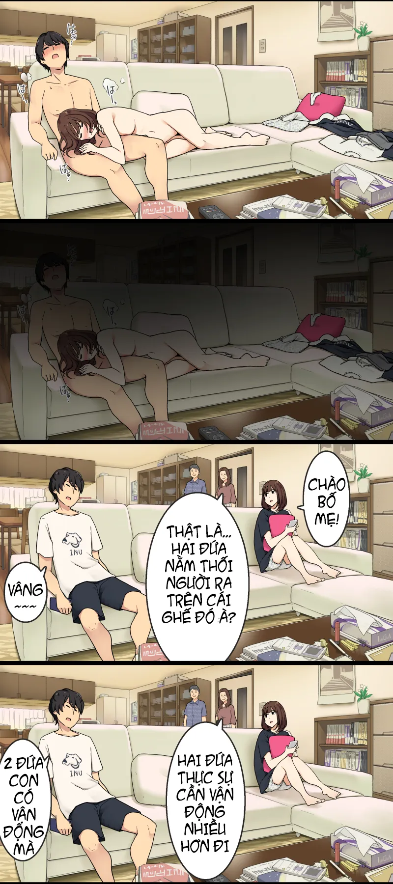 HentaiVN.net - Ảnh 4 - Khi Bố Mẹ Vắng Nhà [Oya Ga Mitenai Kan Ni Sex Shiteru Shitei, H Scene Append Ver] - Oneshot