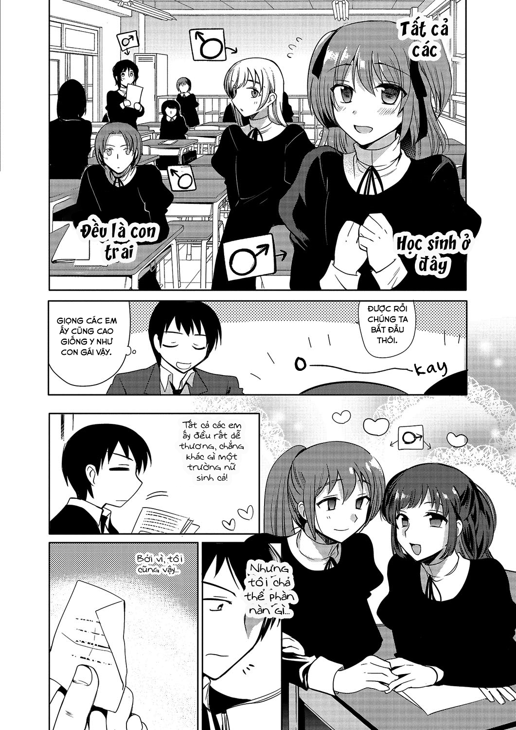 HentaiVN.net - Ảnh 3 - Shiritsu Otokonoko Gakuen [Private Ladyboy Academy] - Chap 2