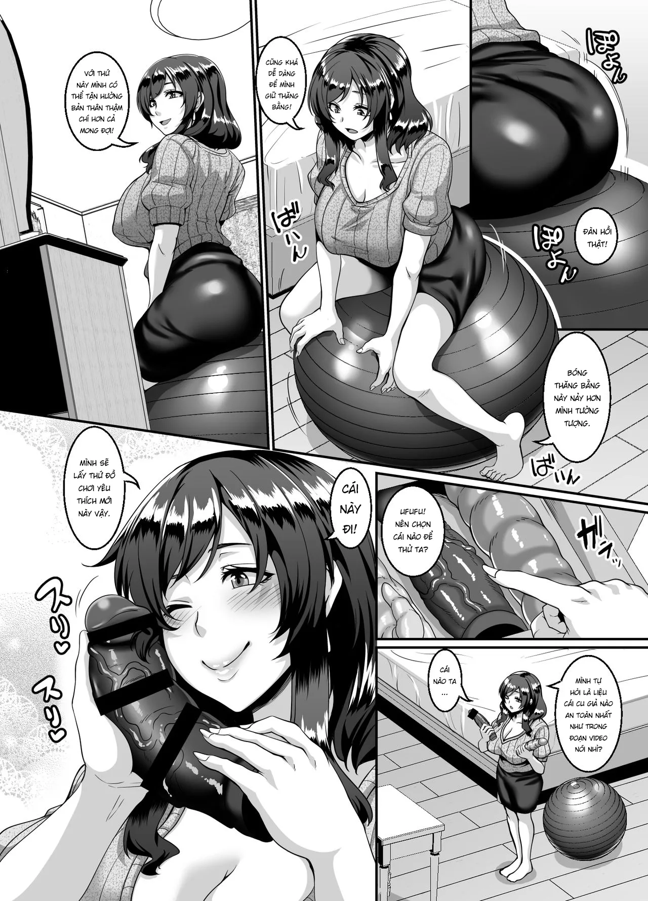 HentaiVN.net - Ảnh 8 - Bóng cặc [Oku-sama wa Dildo Ball ni Goshuushin] - Oneshot
