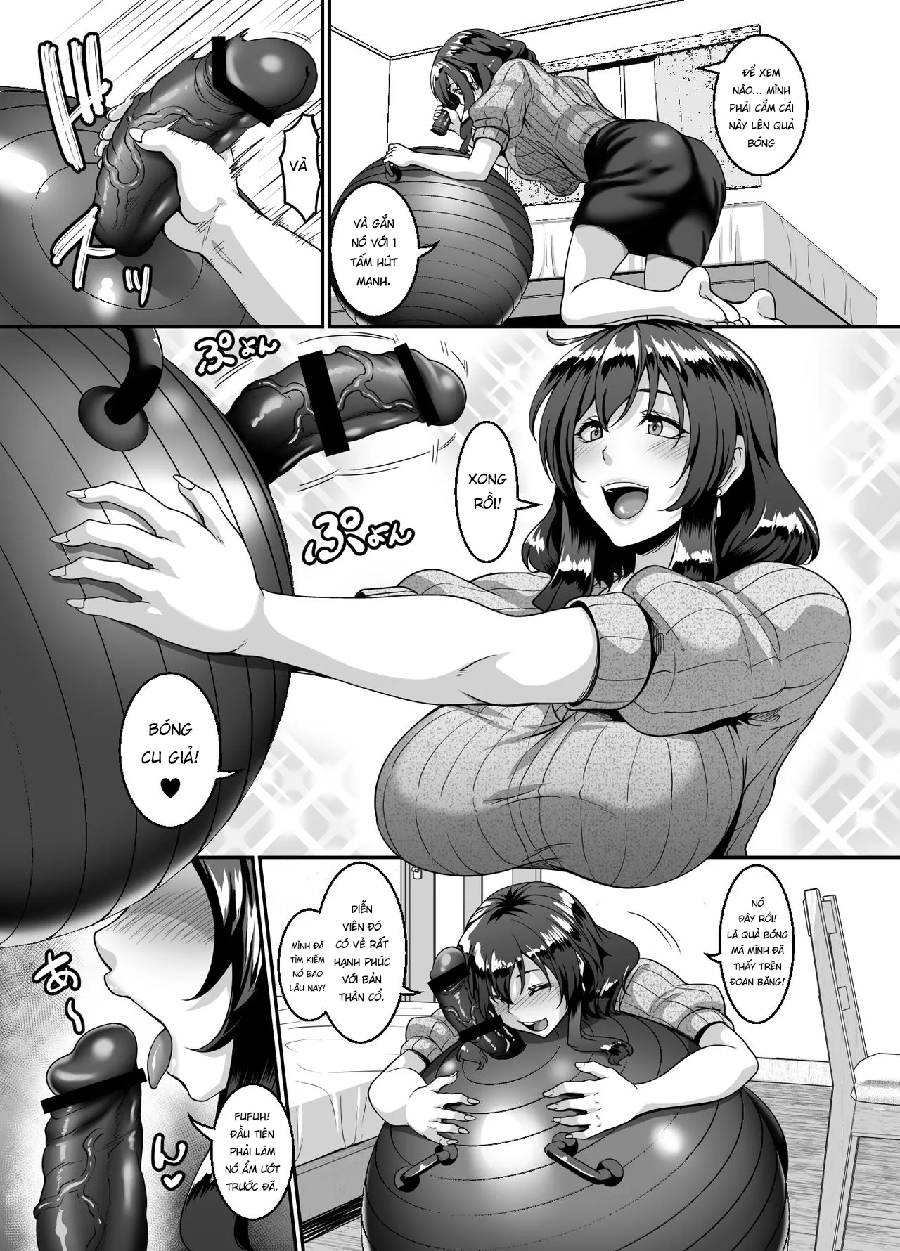 HentaiVN.net - Ảnh 9 - Bóng cặc [Oku-sama wa Dildo Ball ni Goshuushin] - Oneshot