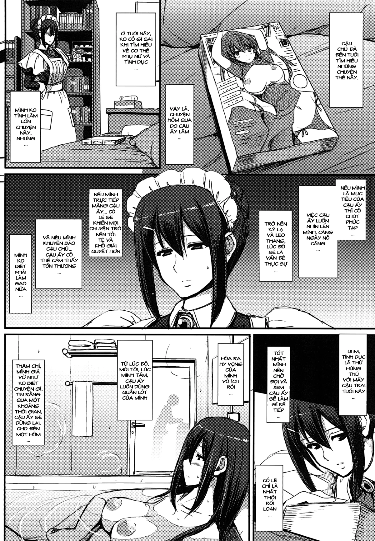 HentaiVN.net - Ảnh 14 - Maid no Oshigoto [Maid's Work] - Chap 1