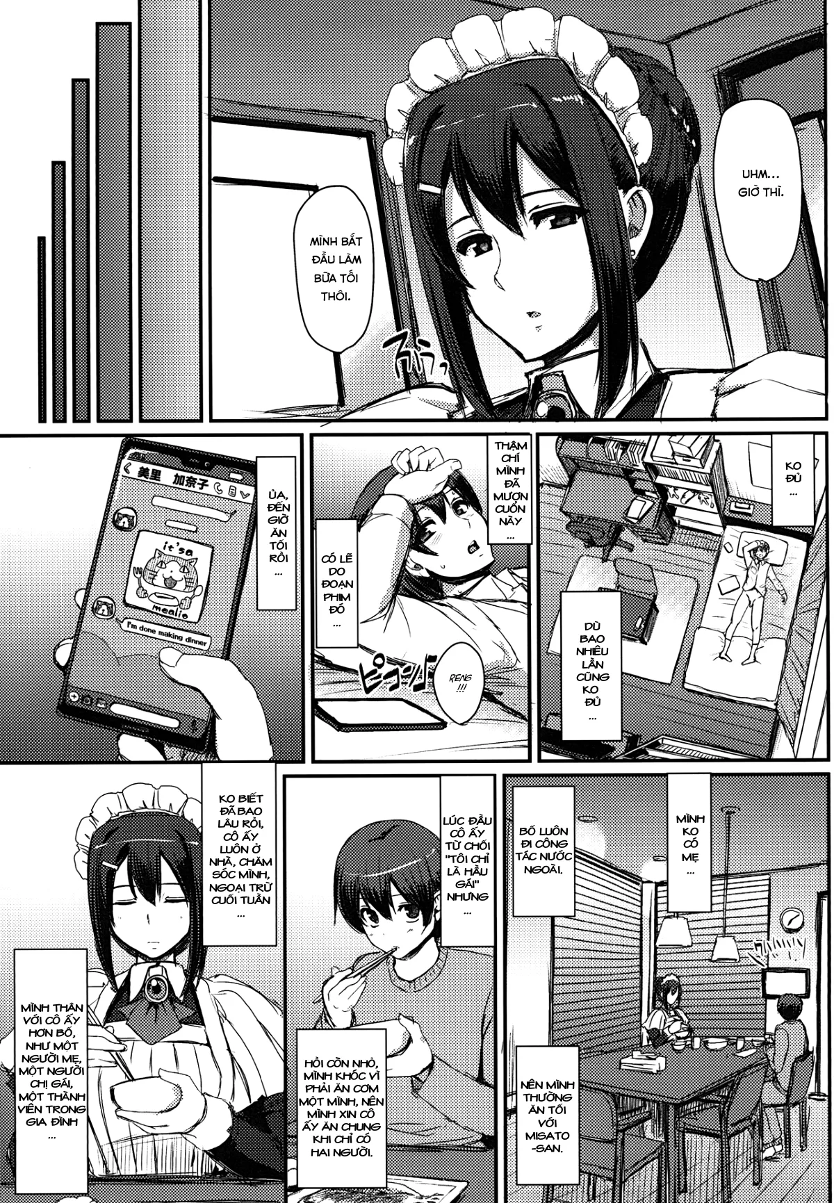 HentaiVN.net - Ảnh 7 - Maid no Oshigoto [Maid's Work] - Chap 1