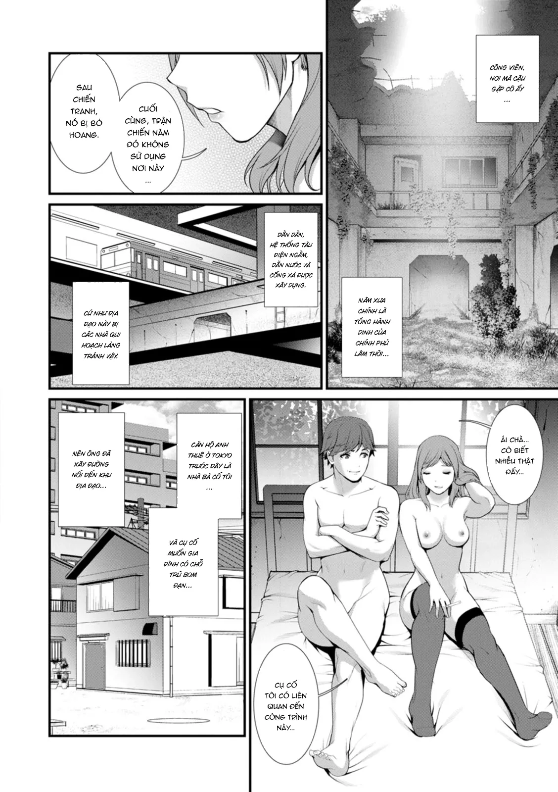 HentaiVN.net - Ảnh 14 - Tuần trăng mật dưới địa đạo 30m [Chika 30m no Mitsugetsu o... | Honeymoon at 30 meters underground] - Tập 5 - Đường hầm