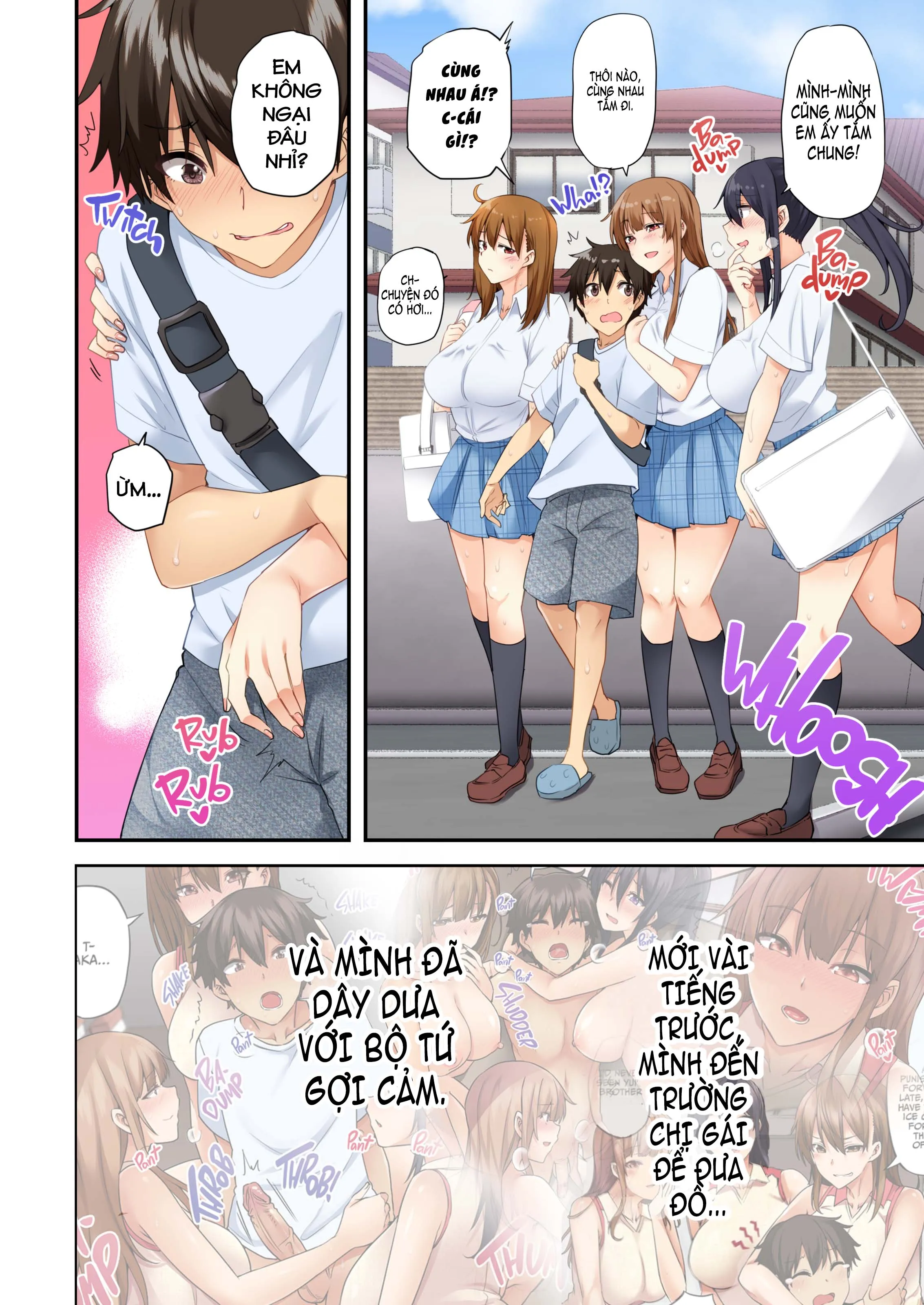 HentaiVN.net - Ảnh 5 - Trận Bóng Chuyền Không Cân Sức [3vs1 volleyball match] - Chap 2.1
