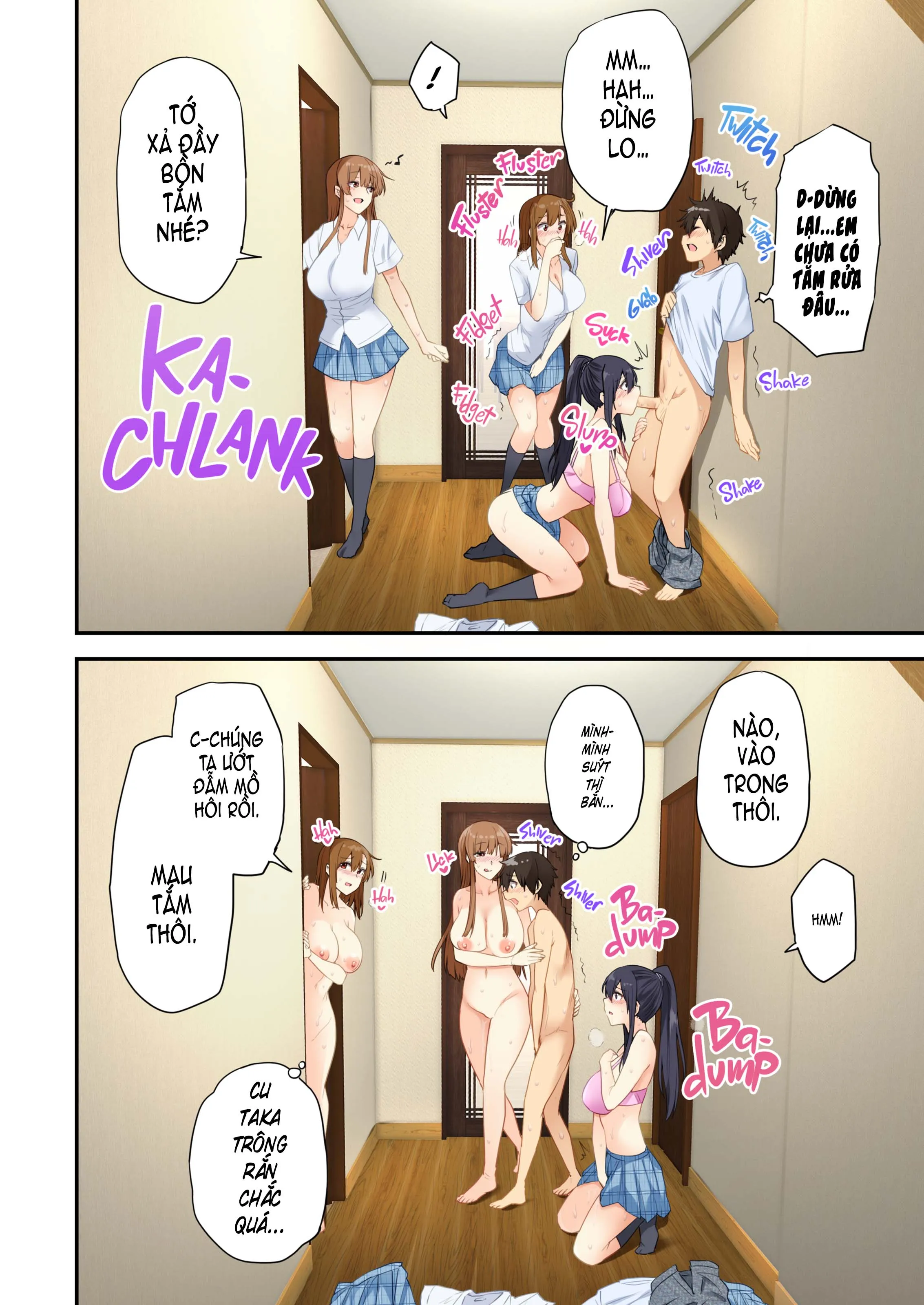 HentaiVN.net - Ảnh 9 - Trận Bóng Chuyền Không Cân Sức [3vs1 volleyball match] - Chap 2.1