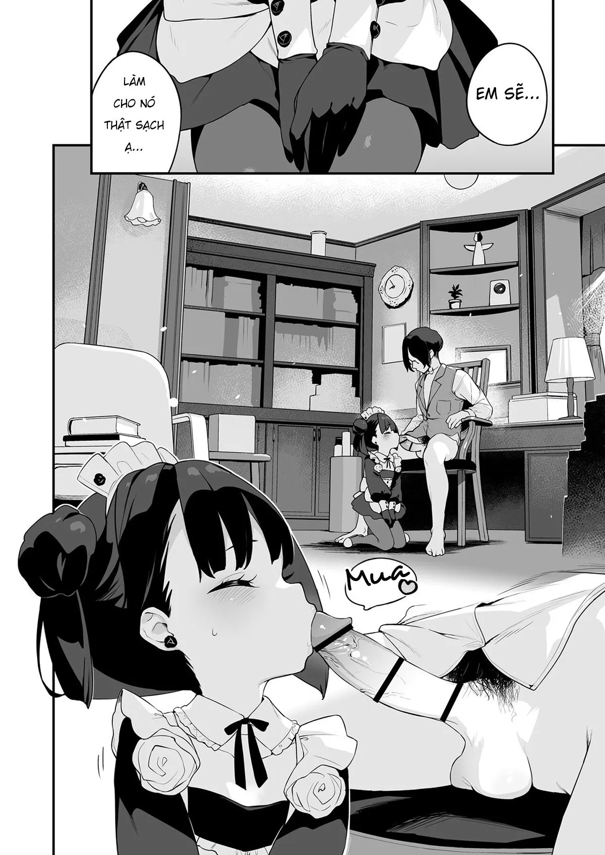 HentaiVN.net - Ảnh 3 - Komomo là bồn chứa tinh chỉ dành riêng cho chủ nhân của em ấy [Komomo wa Goshujinsama Senyo no Ryoana Nikubenki Loli Maid; Komomo is a Loli Maid Cum Dump With All Holes Only for Her Master] - Oneshot
