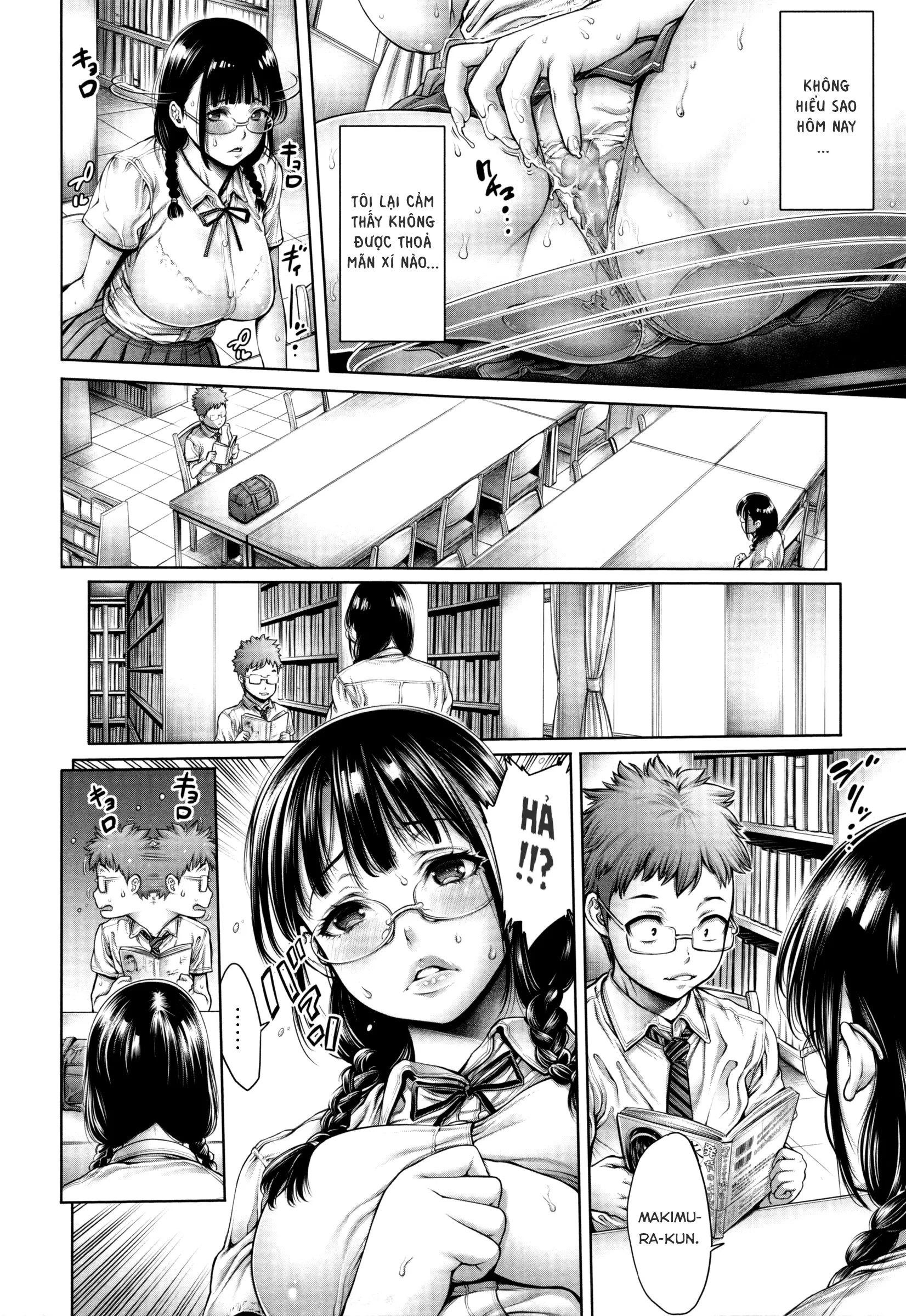 HentaiVN.net - Ảnh 4 - Tự dưng có sừng [放課後図書姦;Houkago-tosyoKAN] - Oneshot