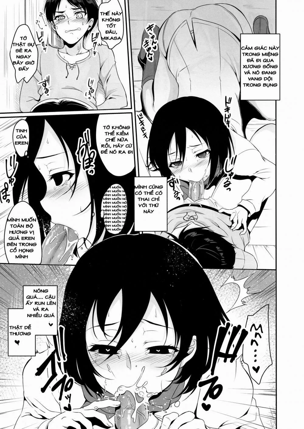 HentaiVN.net - Ảnh 16 - Eren ga Mikasa ni Osowareru Hon (Attack on Titan, Shingeki no Kyojin) - Oneshot