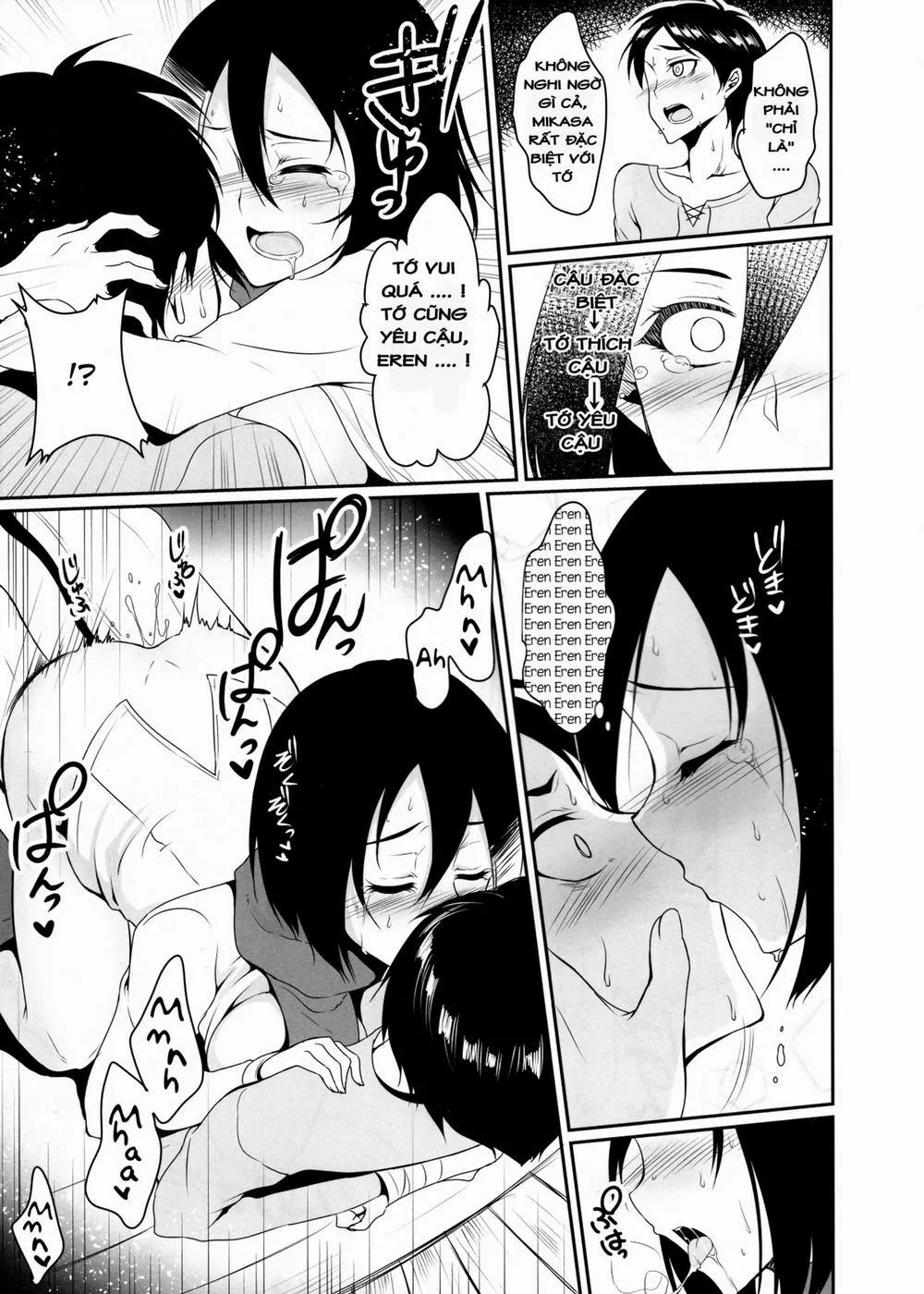 HentaiVN.net - Ảnh 20 - Eren ga Mikasa ni Osowareru Hon (Attack on Titan, Shingeki no Kyojin) - Oneshot