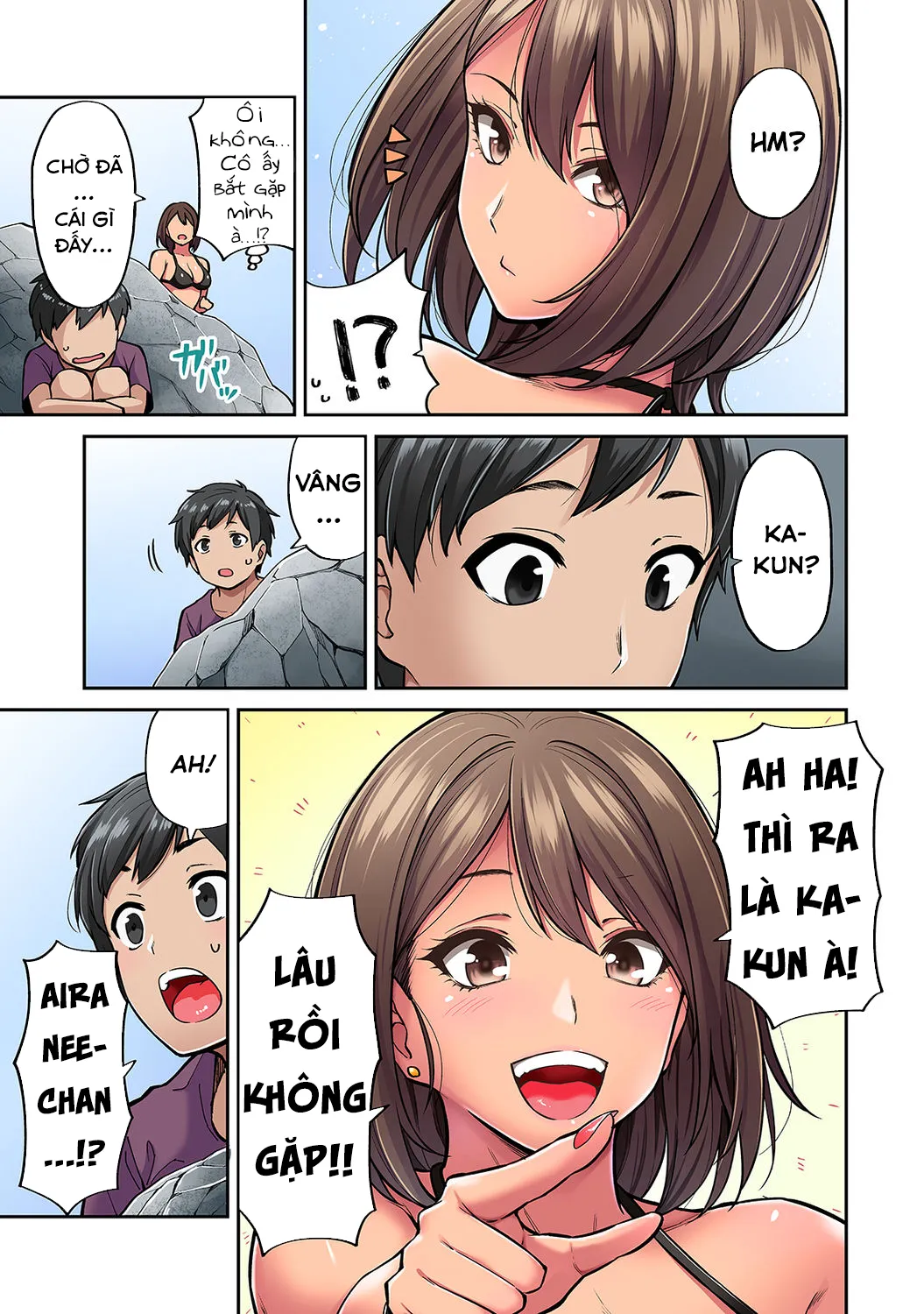 HentaiVN.net - Ảnh 5 - Bà chị tôi mến đã trở về trong bộ dạng gái lai tây [Akogare no Nee-chan ga Gal ni Natte Kaette Kita Natsuyasumi] - Chap 1