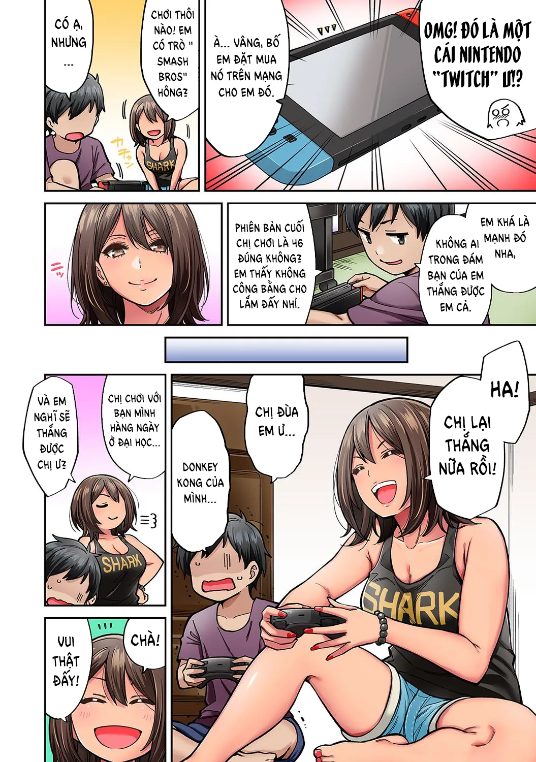 HentaiVN.net - Ảnh 3 - Bà chị tôi mến đã trở về trong bộ dạng gái lai tây [Akogare no Nee-chan ga Gal ni Natte Kaette Kita Natsuyasumi] - Chap 2