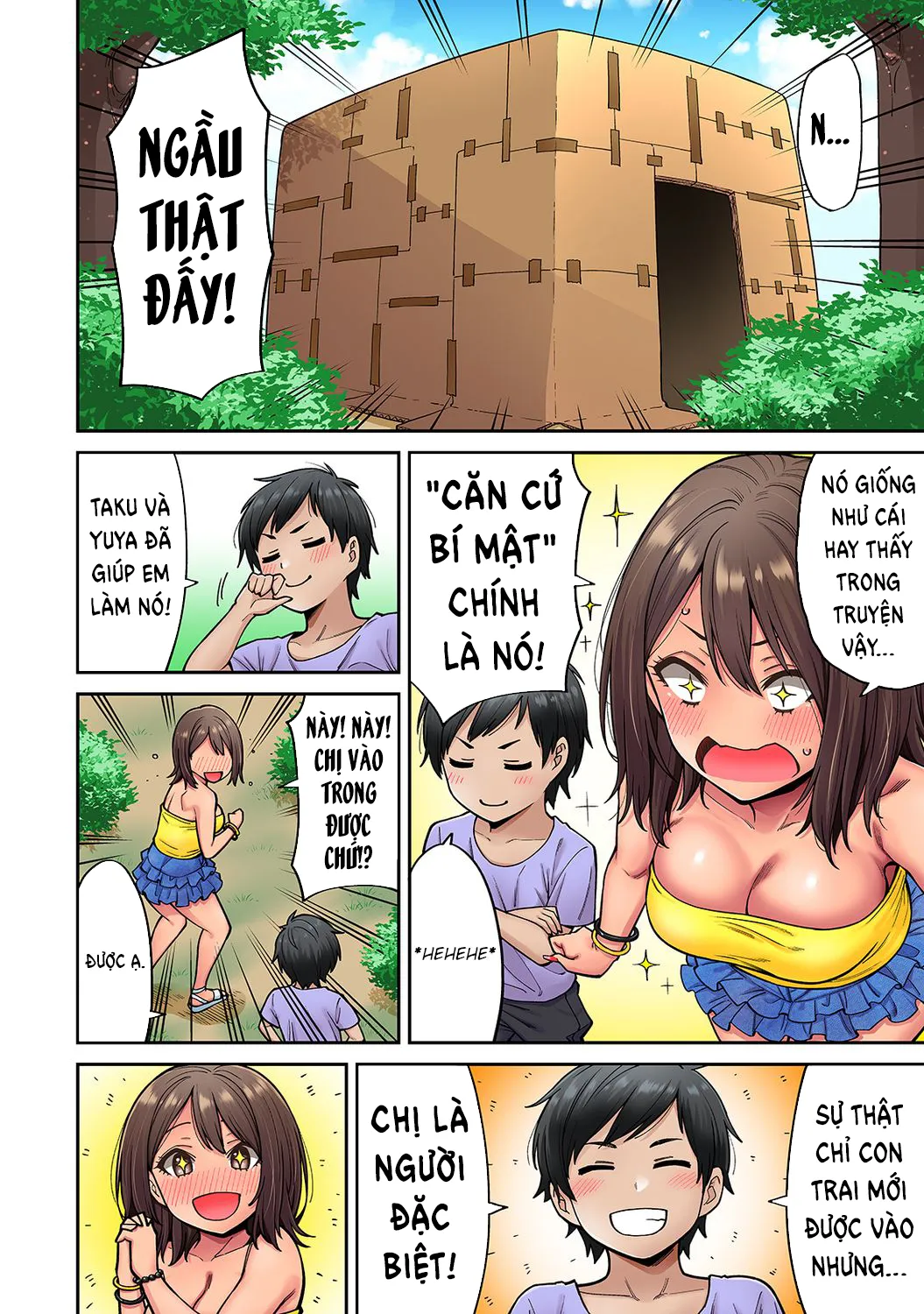 HentaiVN.net - Ảnh 3 - Bà chị tôi mến đã trở về trong bộ dạng gái lai tây [Akogare no Nee-chan ga Gal ni Natte Kaette Kita Natsuyasumi] - Chap 4