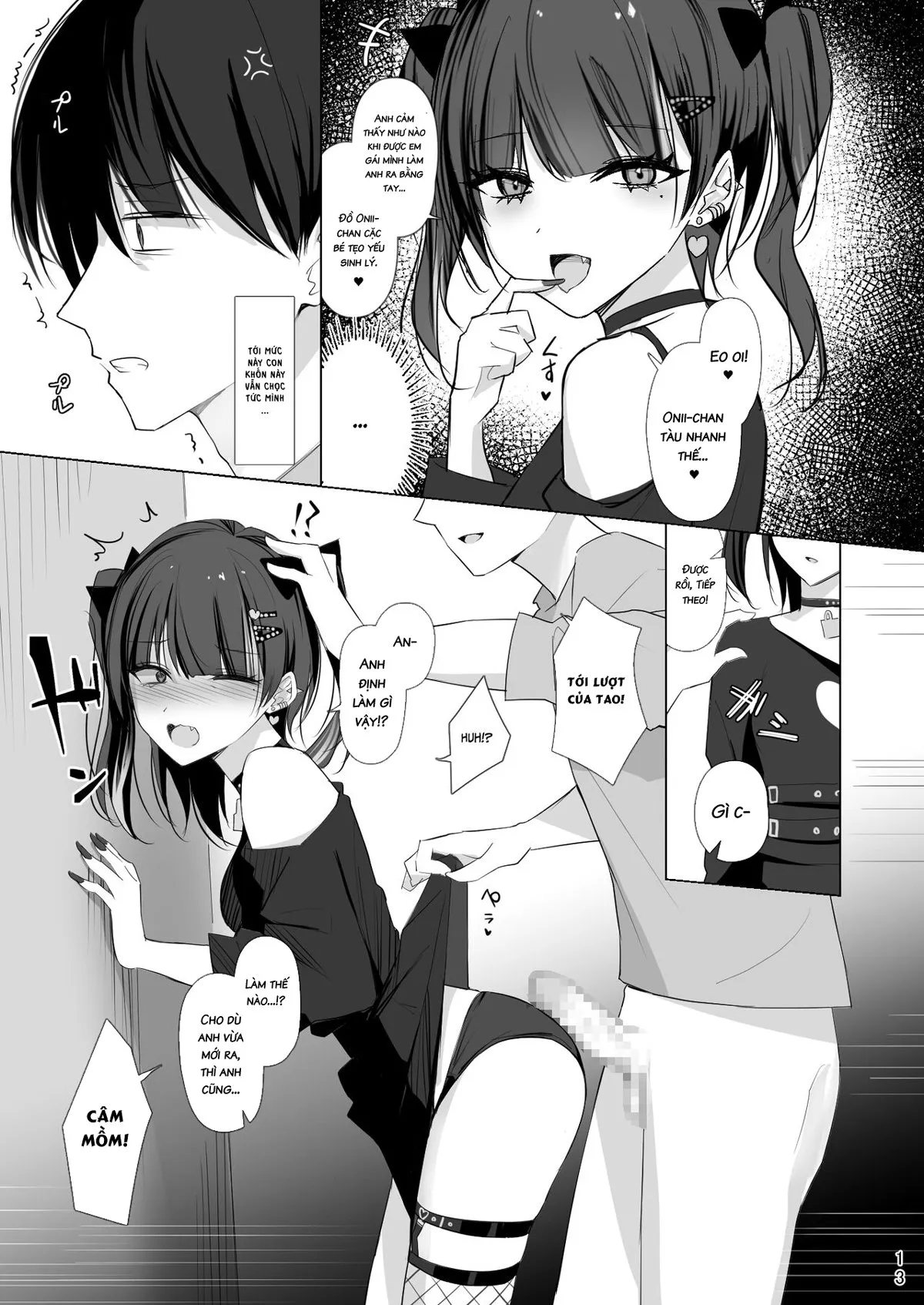 HentaiVN.net - Ảnh 12 - Cô em gái Ririno-chan xấc xược [Namaiki Joshi Ririno-chan] - Oneshot
