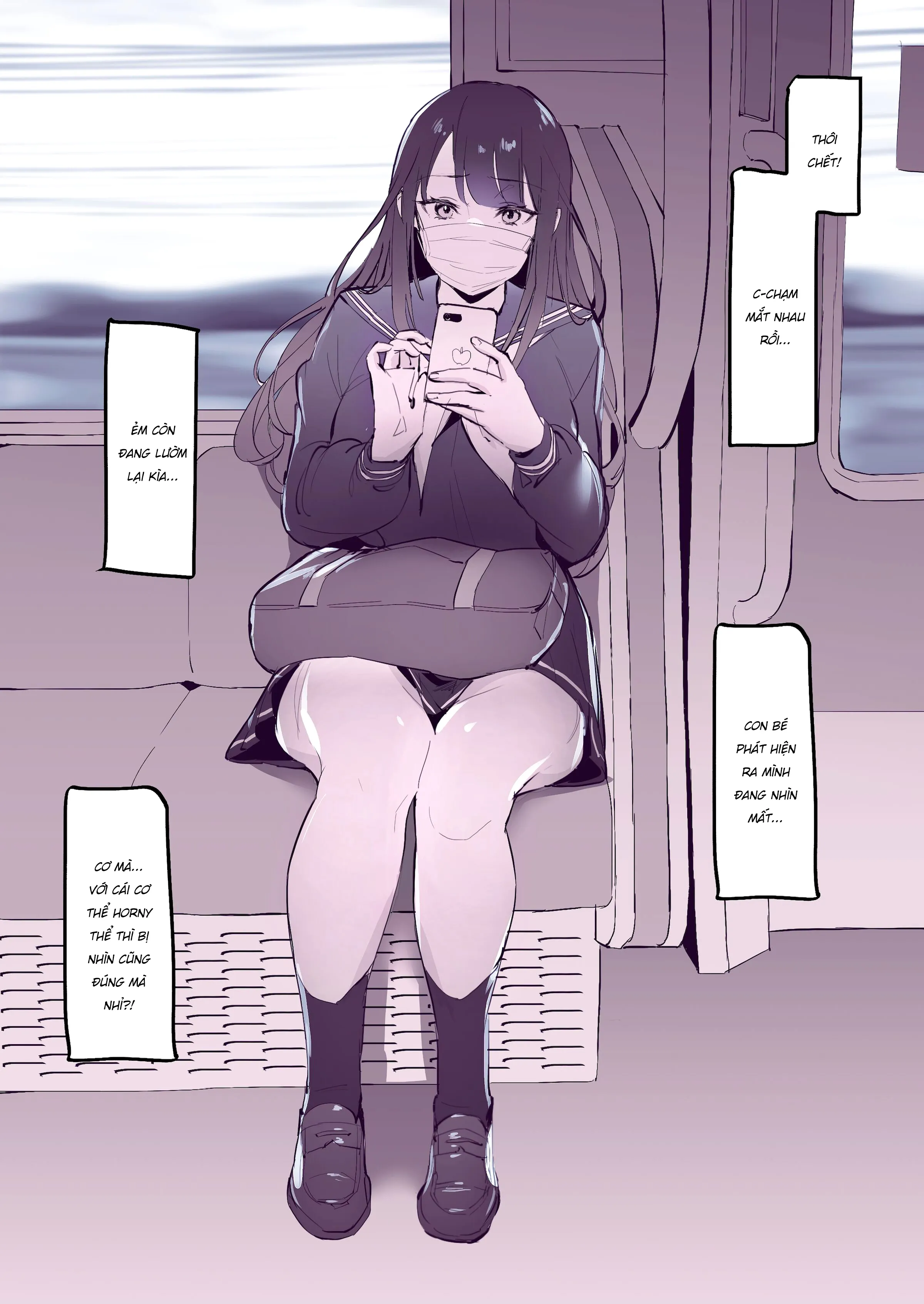 HentaiVN.net - Ảnh 3 - Chuyến tàu hoàng hôn [見せつけ] - Oneshot