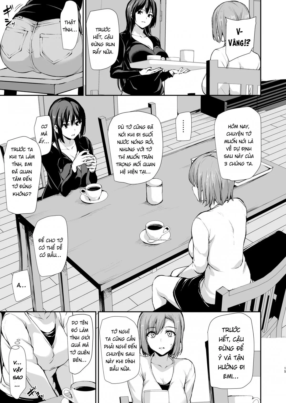 HentaiVN.net - Ảnh 16 - Kyonyuu ga Futari Inai to Bokki shinai Otto no Tame ni Tomodachi wo Tsurete kita Tsuma 3 - Chap 1