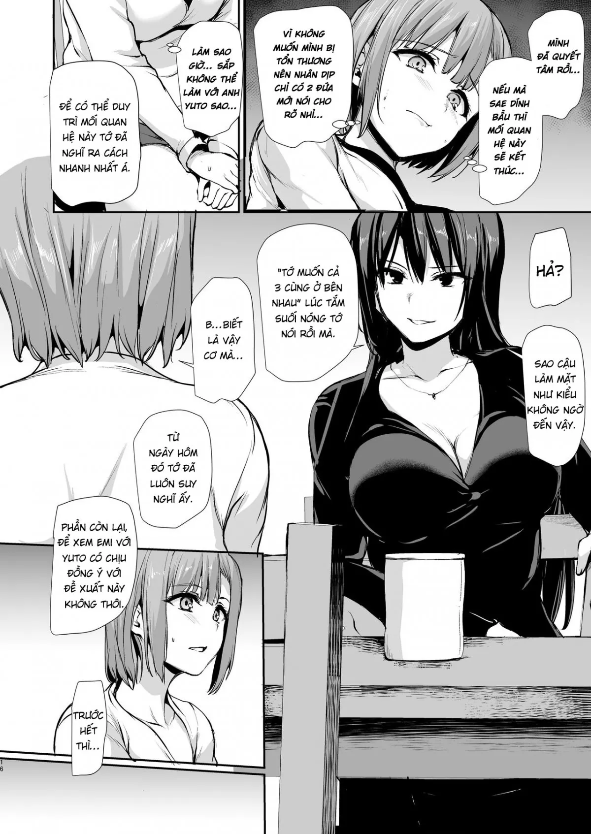 HentaiVN.net - Ảnh 17 - Kyonyuu ga Futari Inai to Bokki shinai Otto no Tame ni Tomodachi wo Tsurete kita Tsuma 3 - Chap 1