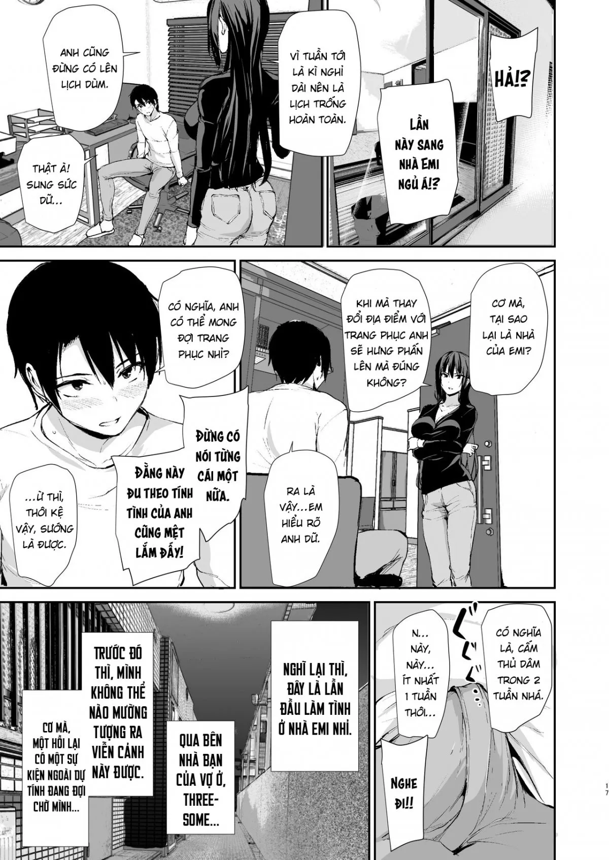 HentaiVN.net - Ảnh 18 - Kyonyuu ga Futari Inai to Bokki shinai Otto no Tame ni Tomodachi wo Tsurete kita Tsuma 3 - Chap 1
